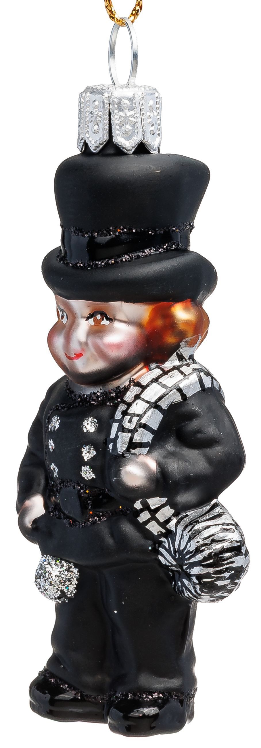 SIKORA Weihnachtsbaumkugel Schornsteinfeger besondere Weihnachtskugel Glas günstig online kaufen