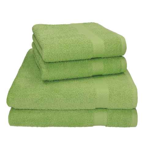 Betz Handtuch Set 4-tlg. PREMIUM 2 Handtücher und 2 Duschtücher, 100% Baumwolle, (4-tlg)