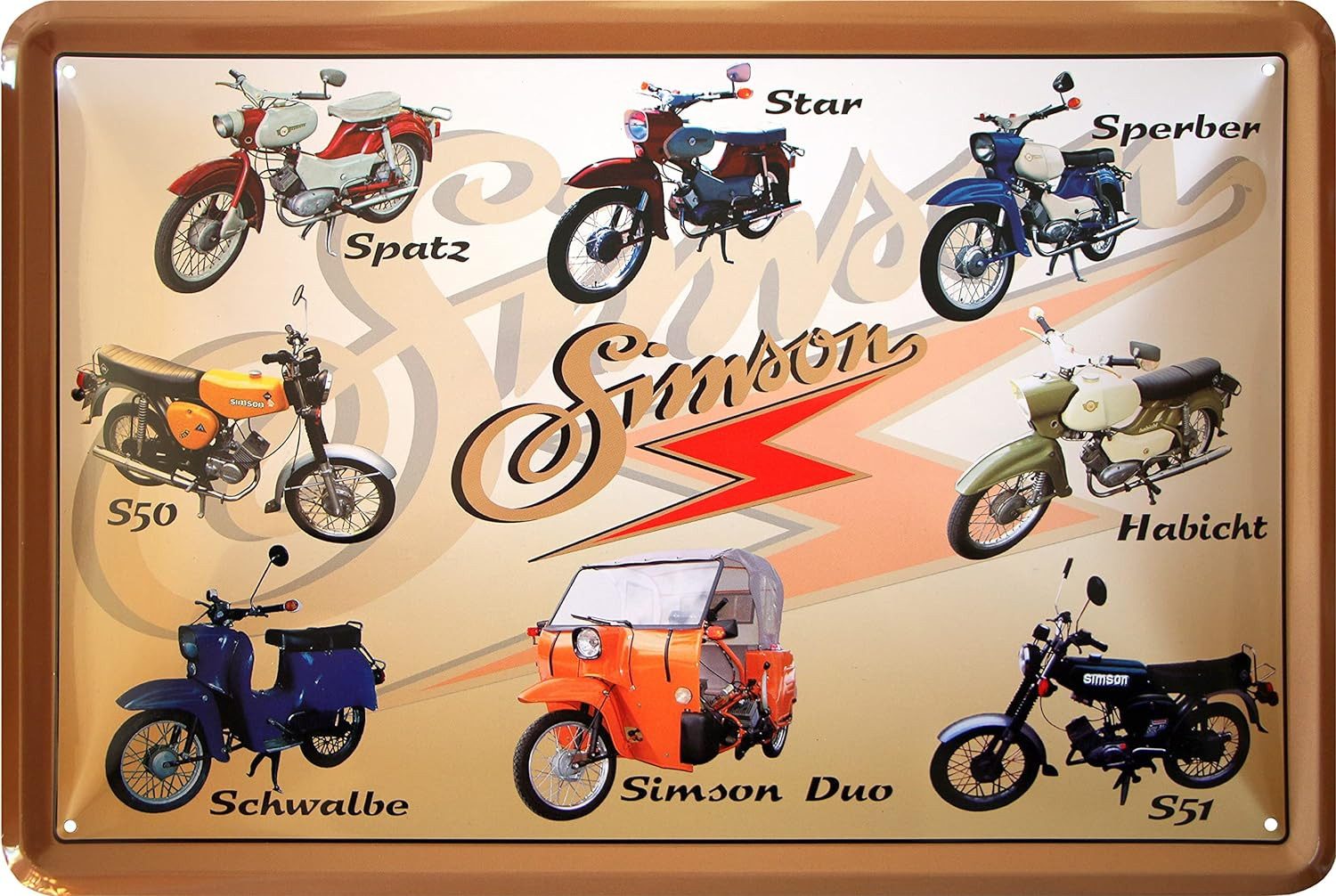 WOGEKA ART Metallbild DDR Moped Programm günstig online kaufen