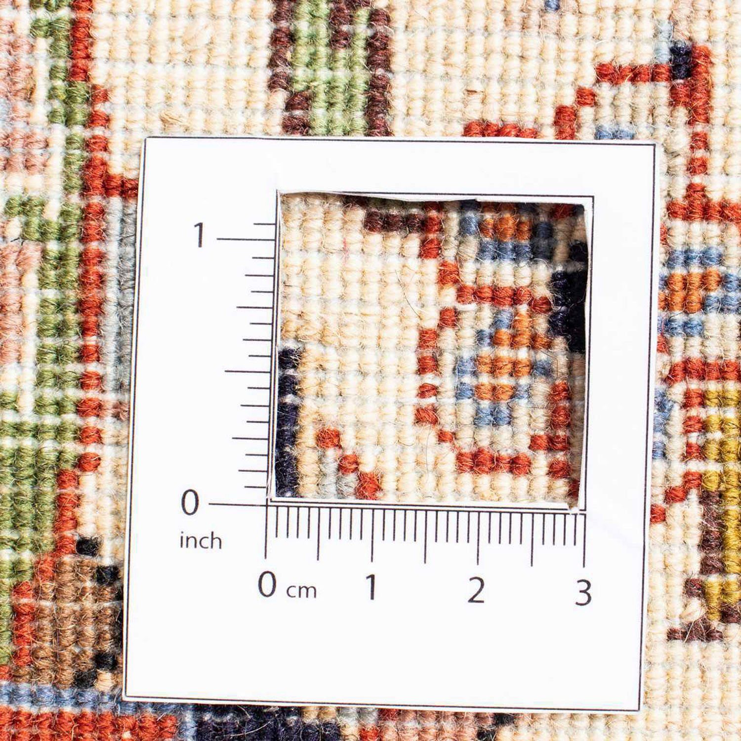 Kaschmar 294 Unikat x Wollteppich 10 rechteckig, cm, 201 Blumenmuster morgenland, mm, scuro Zertifikat mit Höhe: Blu