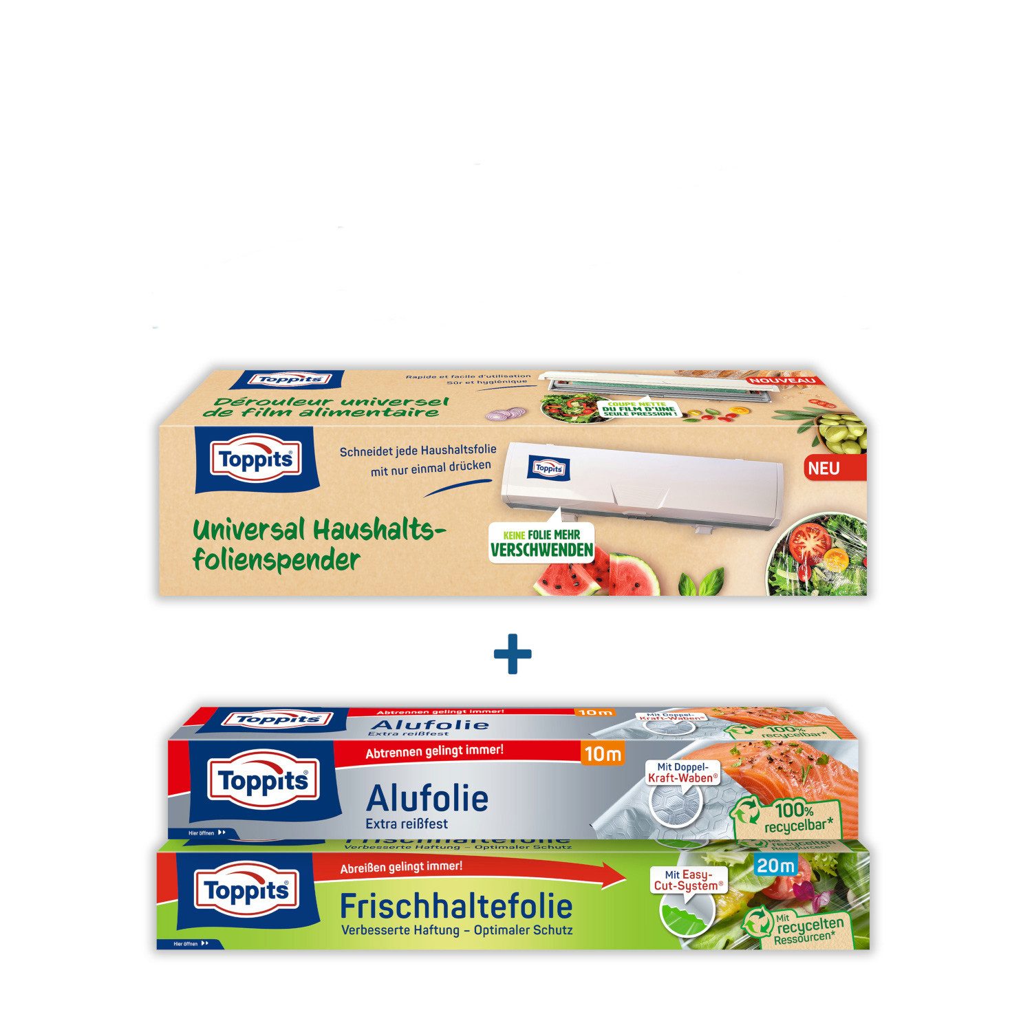 Toppits Aufbewahrungsbox Toppits Folienspender Folienabroller Folienschneid günstig online kaufen