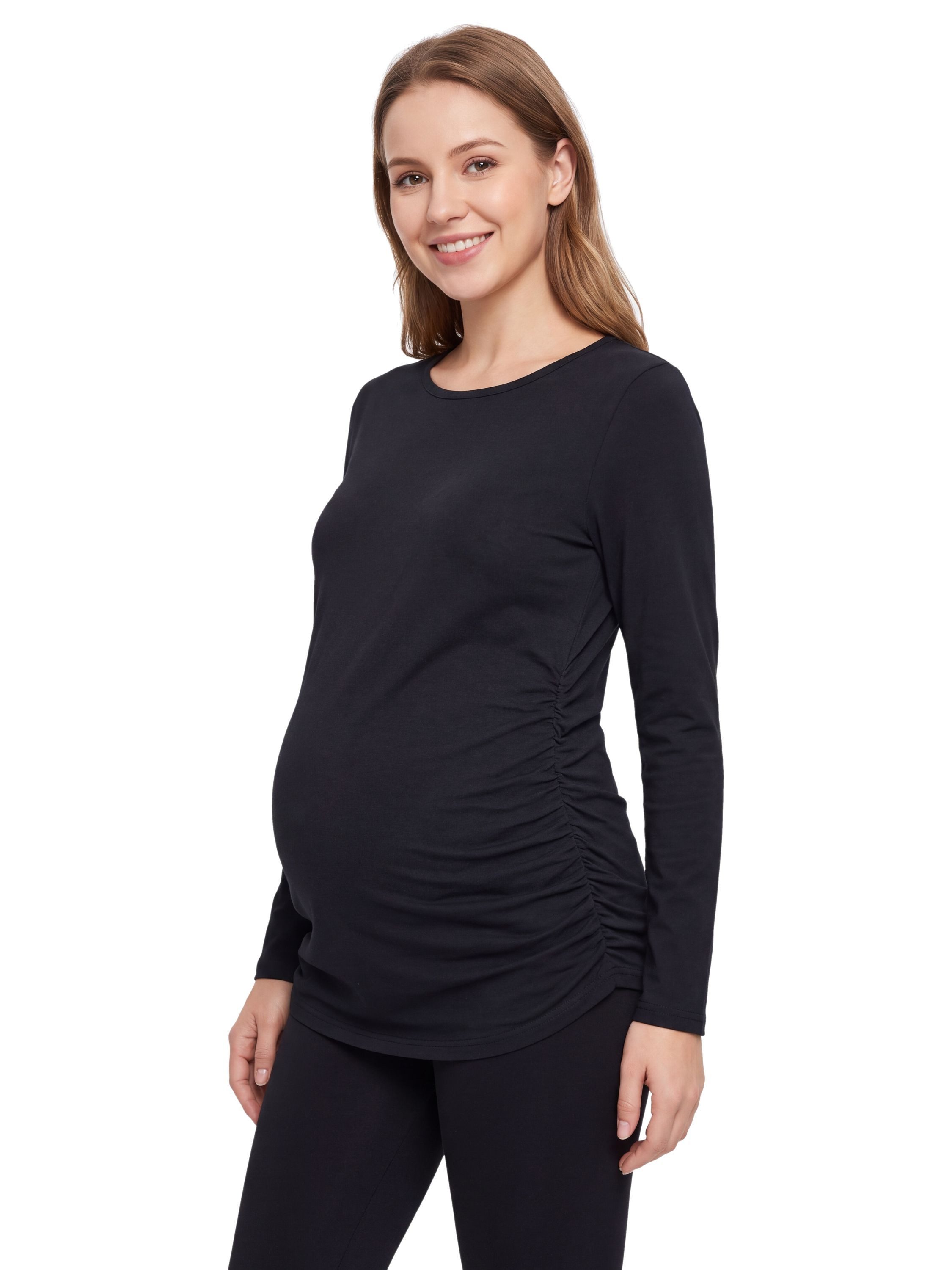 Alkato Umstandsshirt Alkato Damen Langarm Umstandsshirt aus Baumwolle