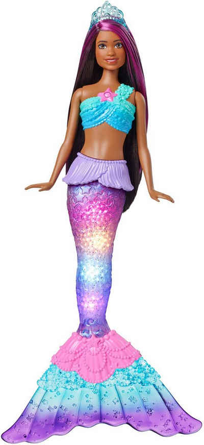 Barbie Anziehpuppe »Brooklyn Zauberlicht Meerjungfrau (leuchtet)«