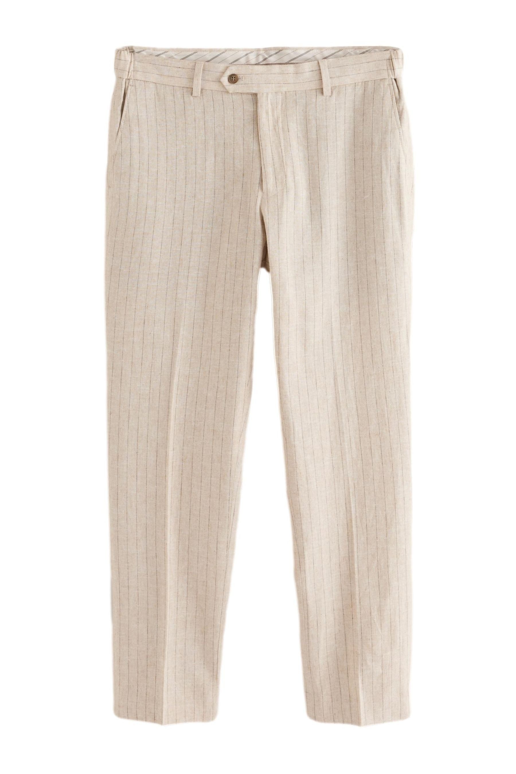 Leinenhose Gestreifte Leinenhosen in Slim Fit