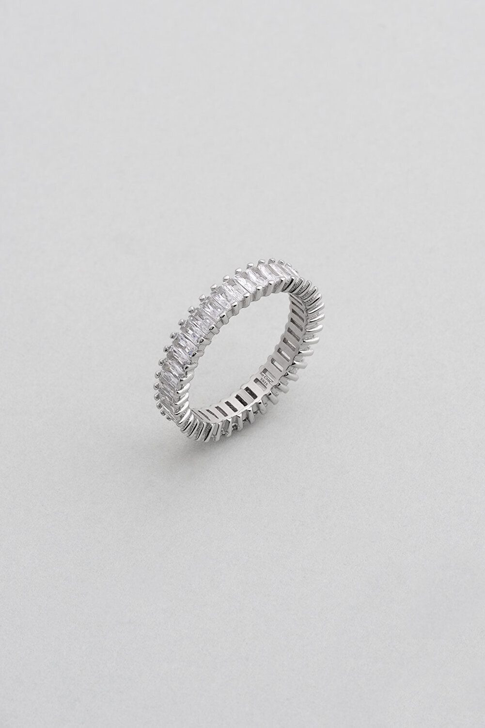 So CHIC... Silberring Zirkonstein 18K Weißgold Baguette Ring