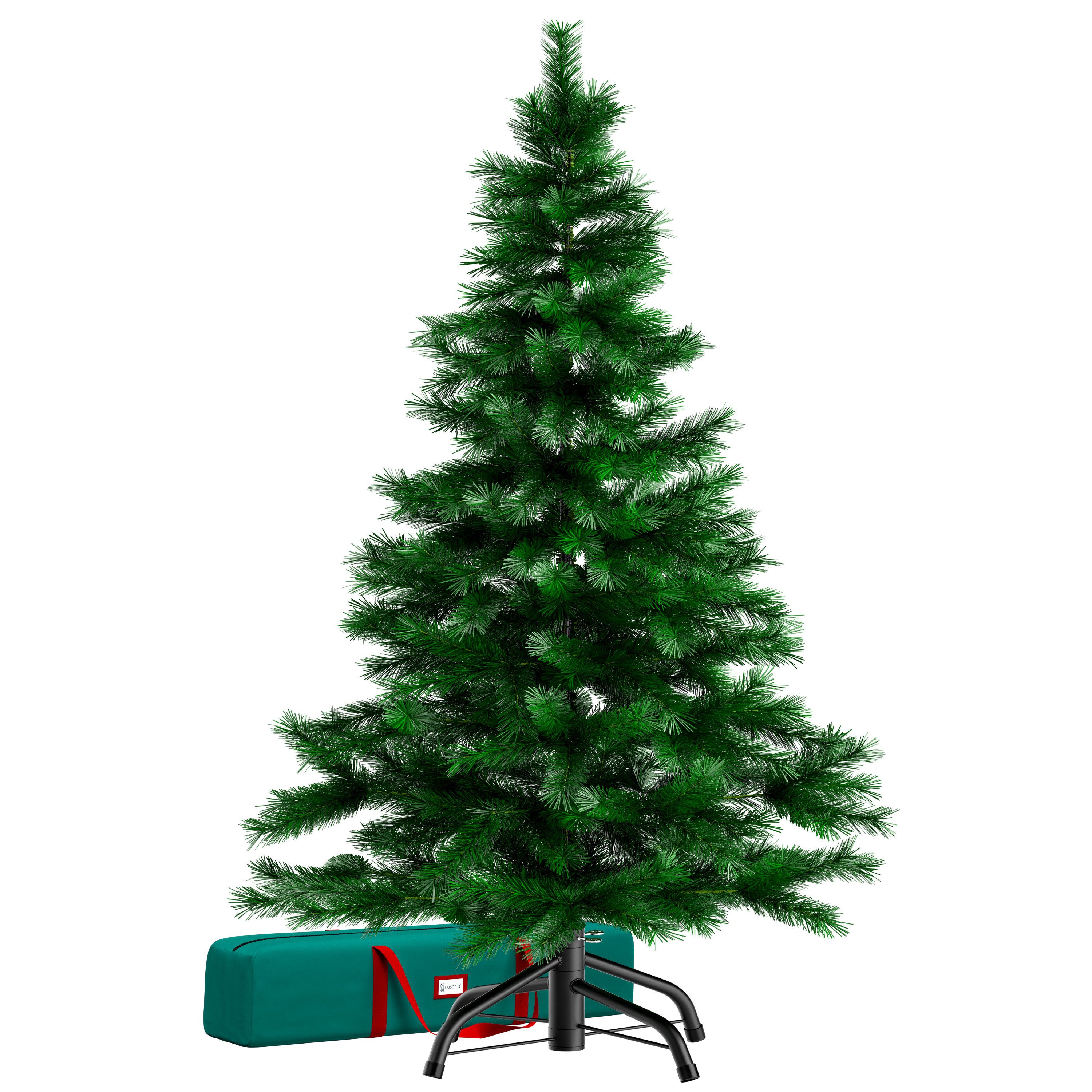 Casaria Künstlicher Weihnachtsbaum, 150cm dichte Spitzen naturgetreu Metallständer Schnellaufbau flammfest