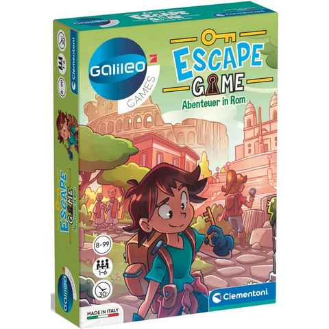 Clementoni® Spiel, Detektivspiel Galileo, Escape Game Abenteuer in Rom, Made in Europe, FSC® - schützt Wald - weltweit