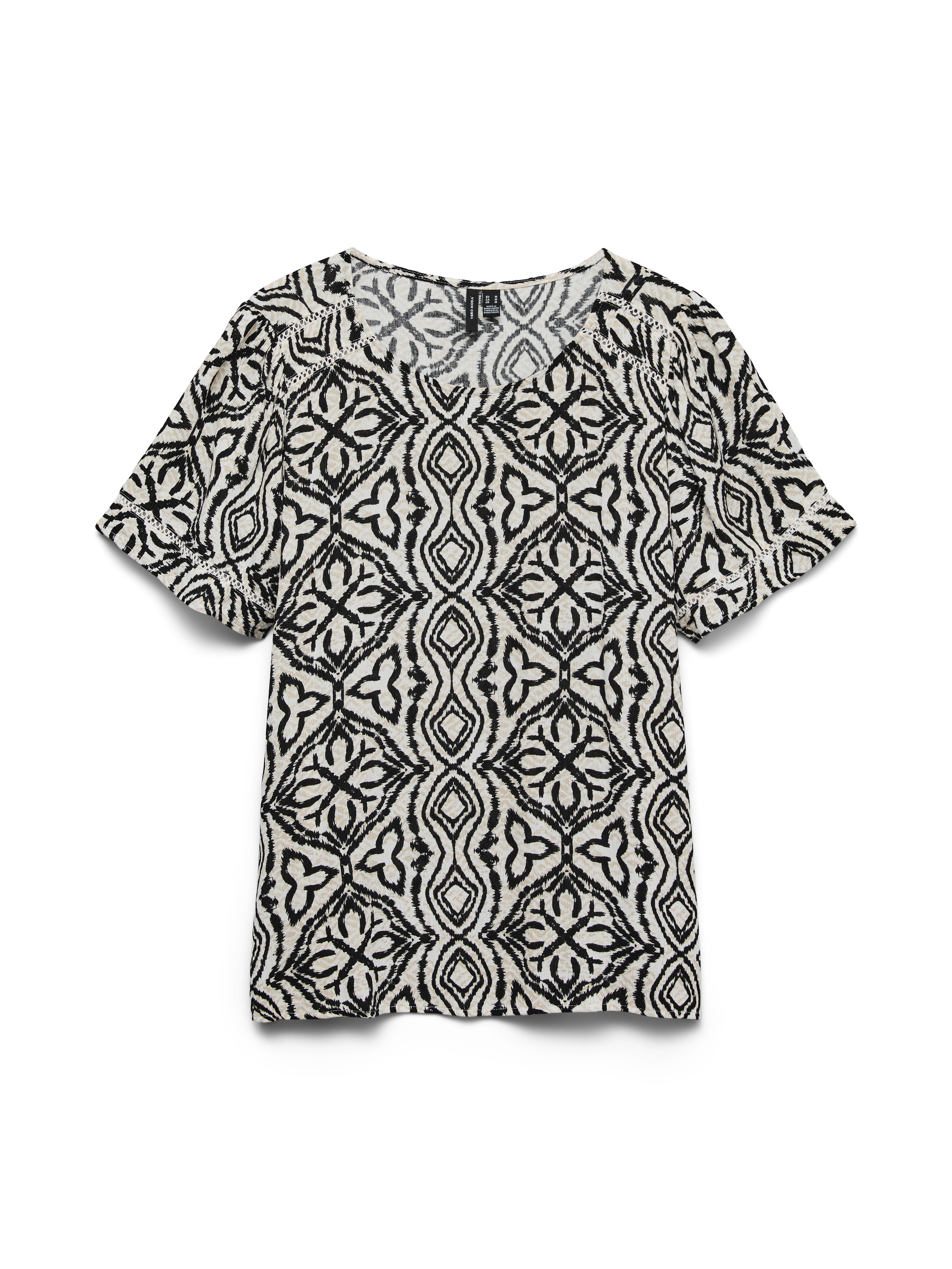 Shirtbluse VMMENNY LACE SS TOP WVN GA