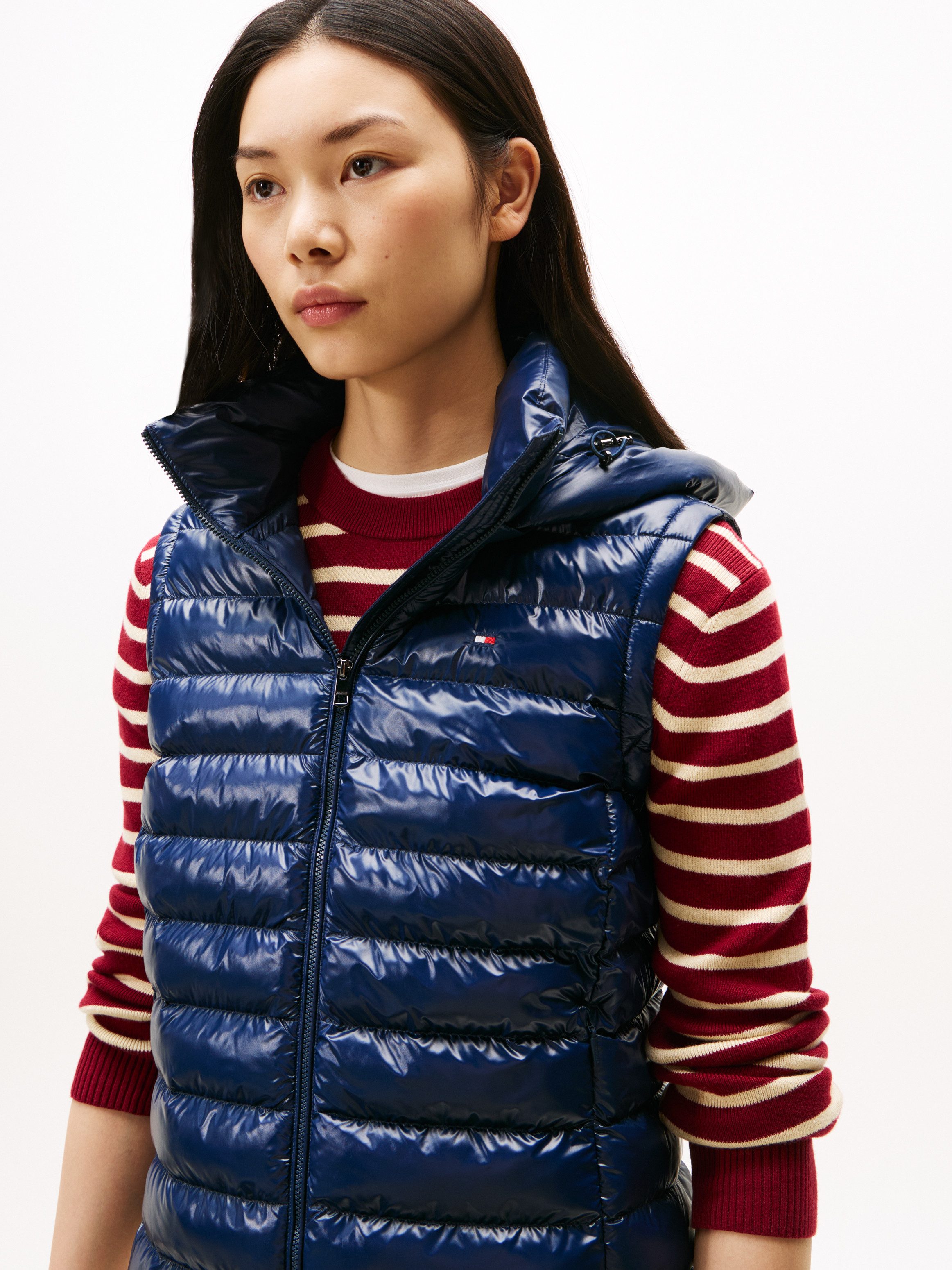 Tommy Hilfiger Steppweste LW PADDED SLIM VEST leicht glänzende Oberfläche günstig online kaufen