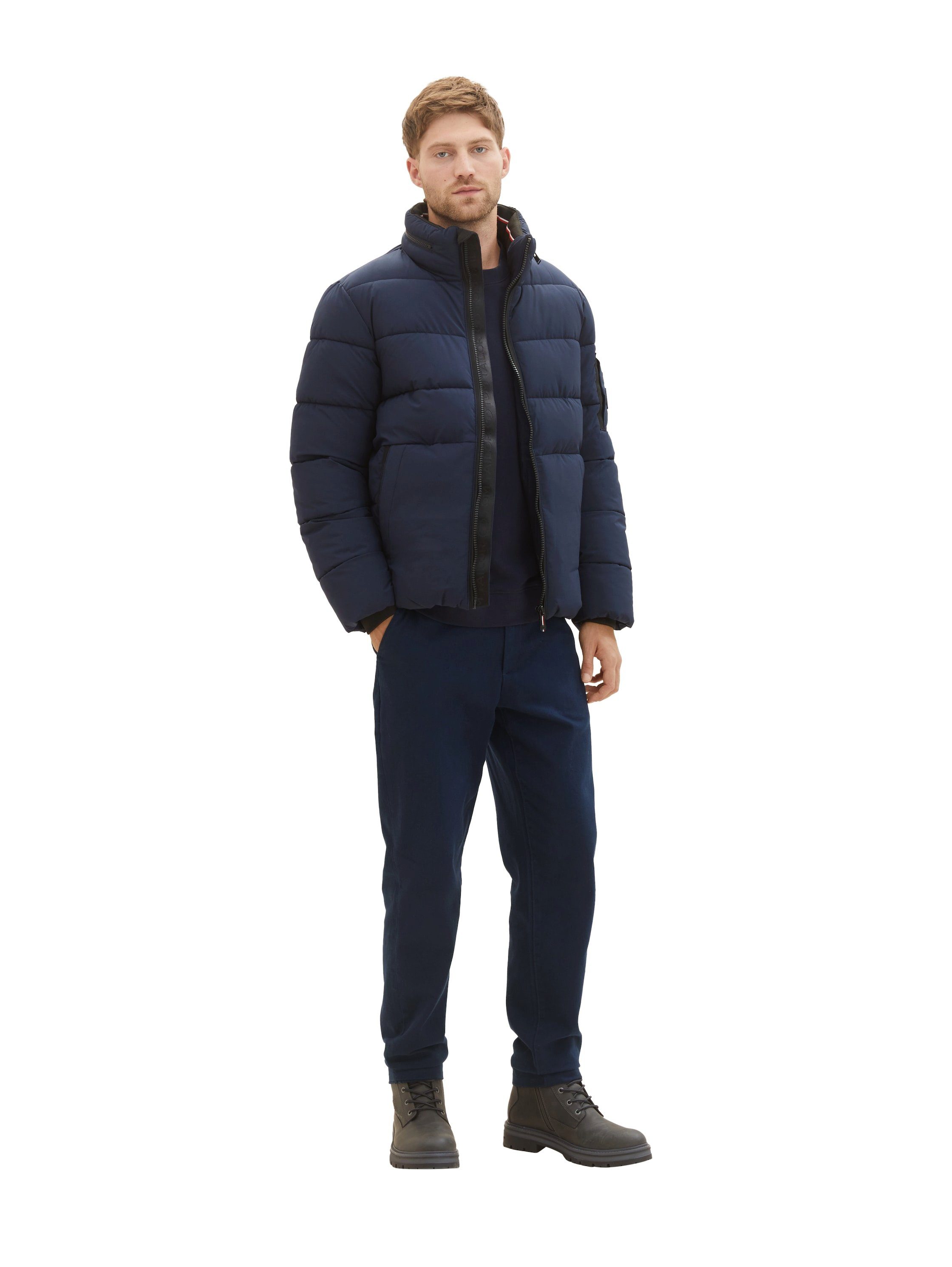 TOM TAILOR Steppjacke Pufferjacke mit versteckter Kapuze