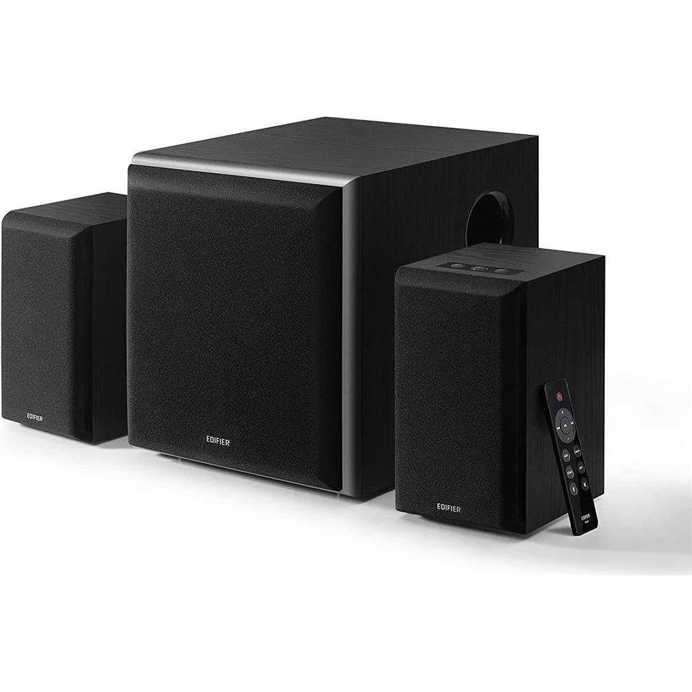Edifier® M601DB Колонкиsystem 2.1 (Bluetooth, 110 W, kabelloser Subwoofer, Digital- und Analogeingänge, Infrarot-Fernbedienung)
