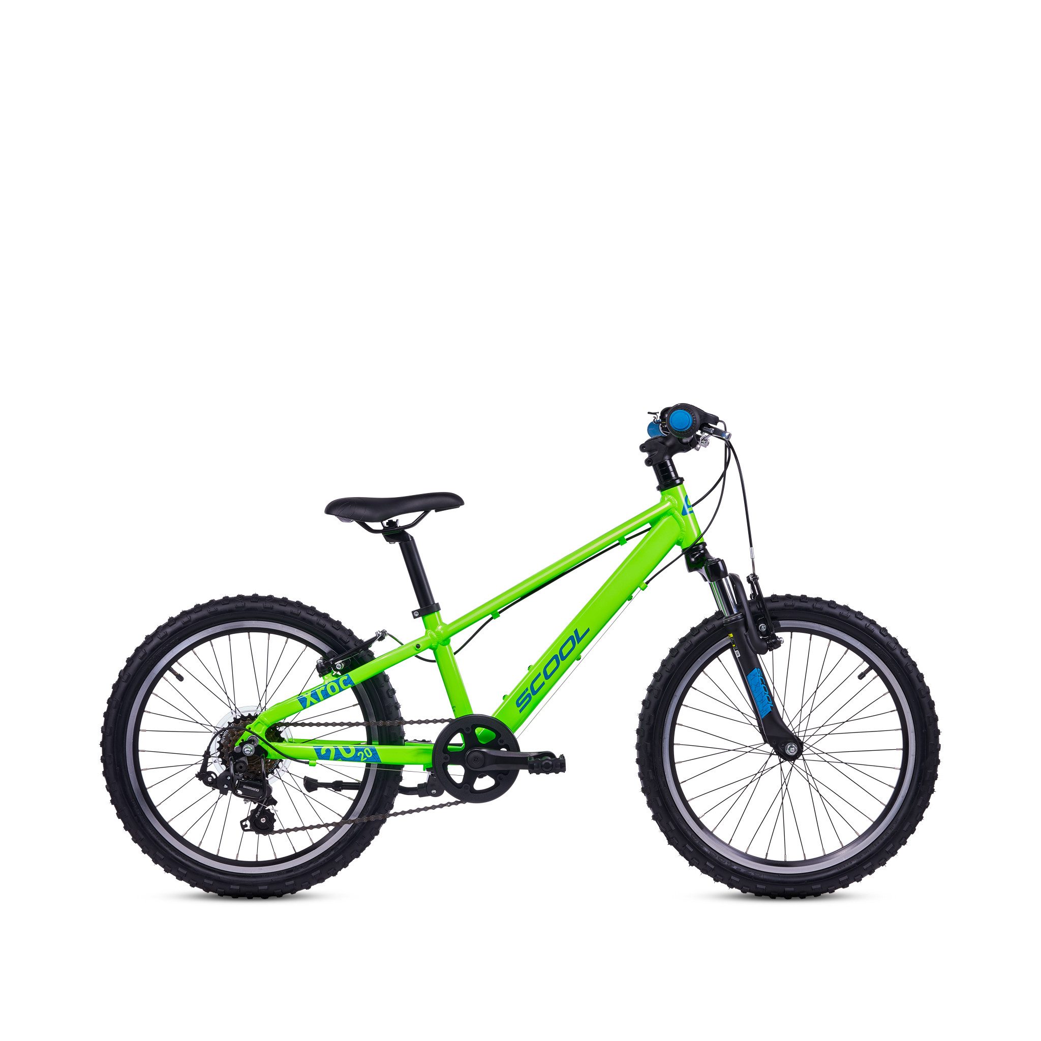 S’COOL Jugendfahrrad S'COOL Xroc Pro 20-K7 Neon Green/Ocean, 7 Gang Shimano, Kettenschaltung