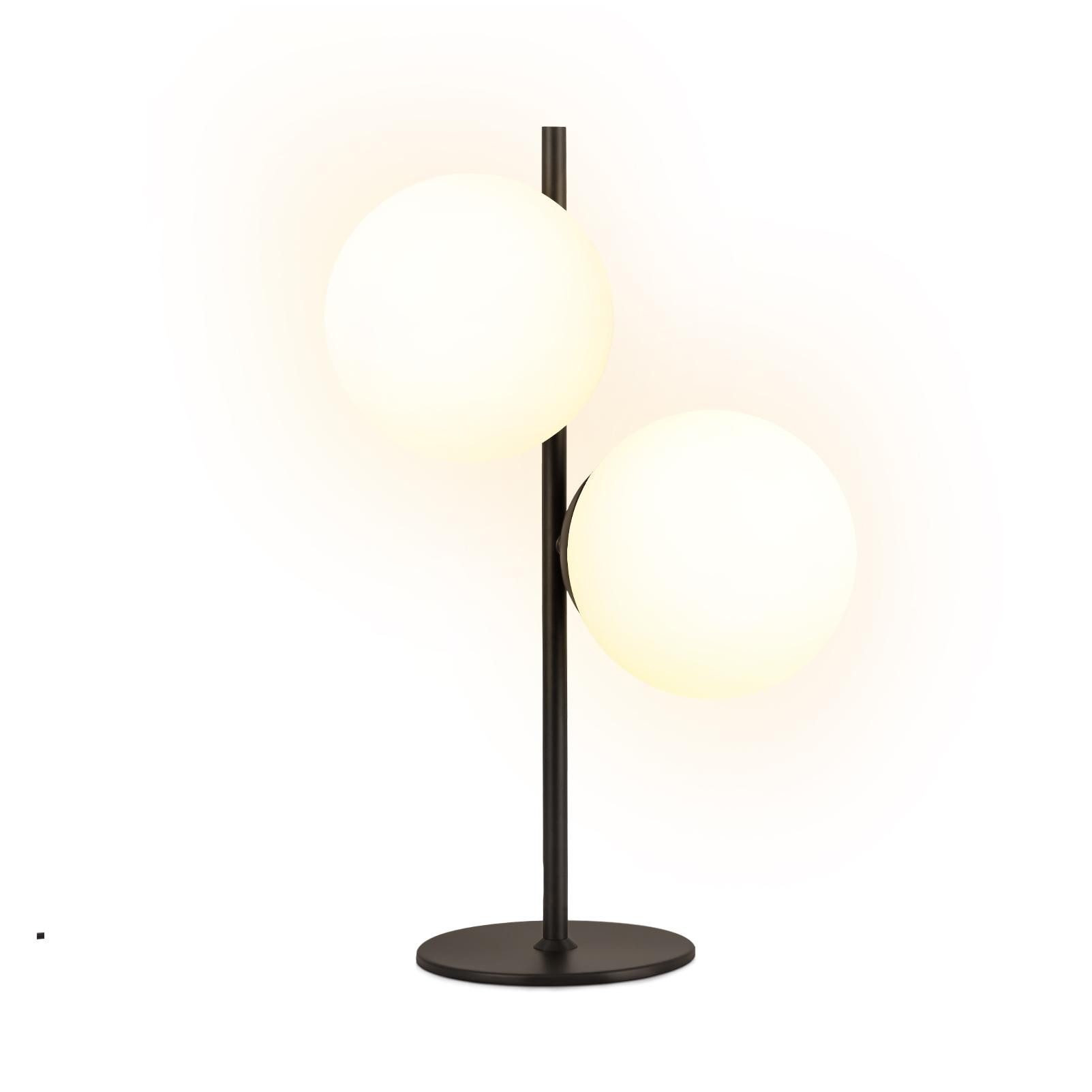 Nettlife Tischleuchte Schwarz Glas Modern E27 günstig online kaufen