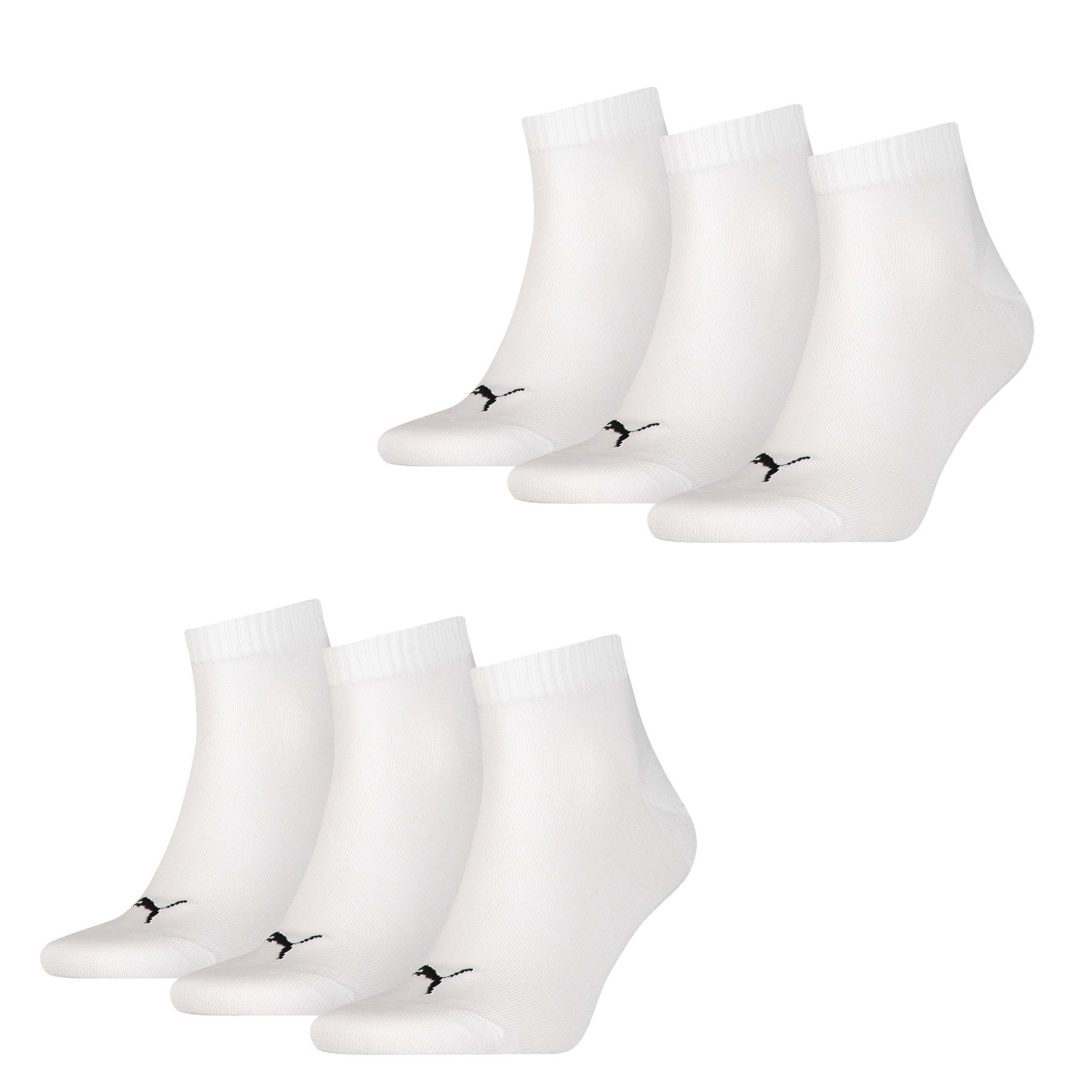 PUMA Kurzsocken Bequeme Quarter Socken aus Baumwollmischung (6-Paar) Strümpfe für Damen & Herren, Größe 43-46