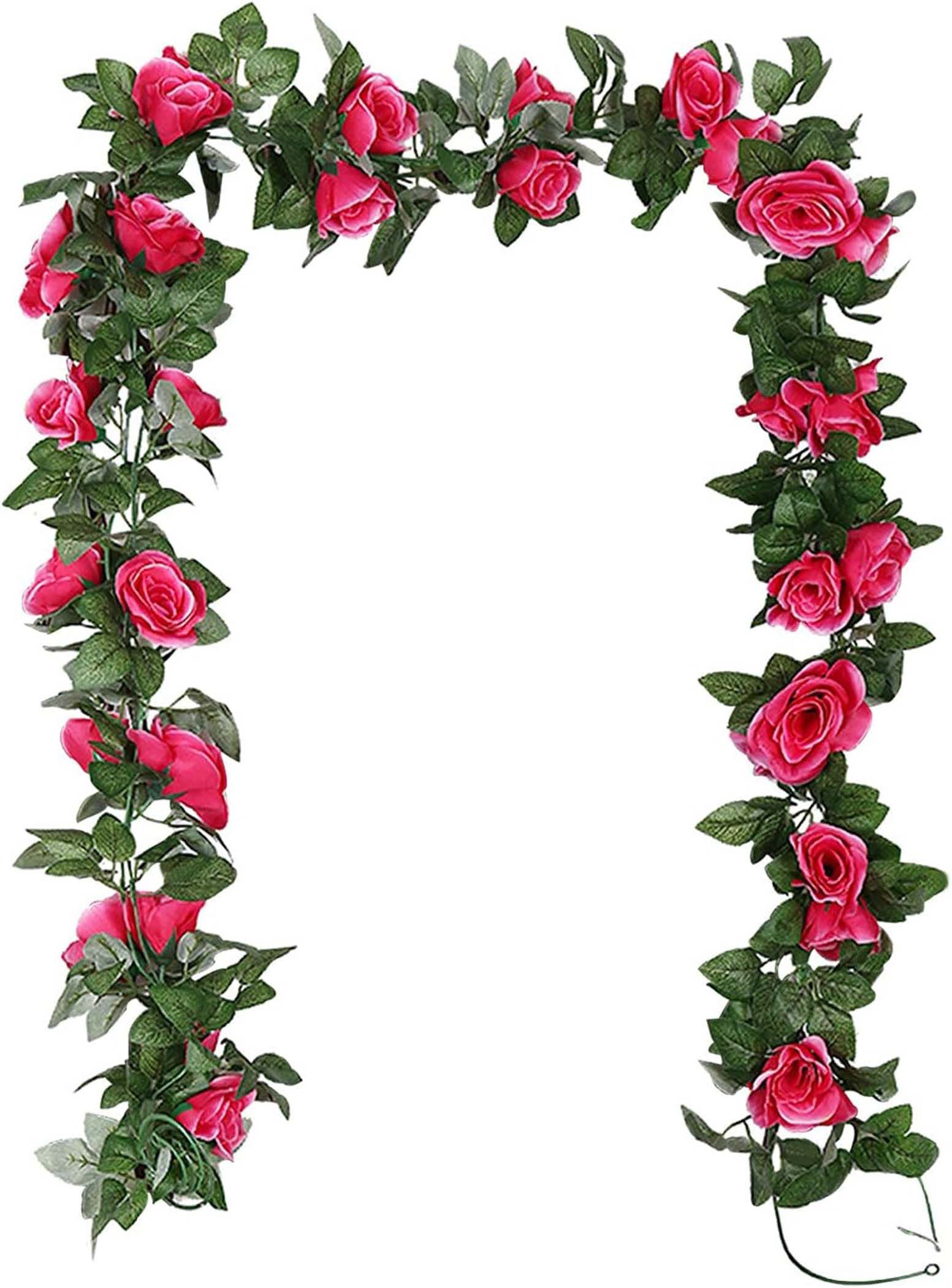 Kunstblumenstrauß osengirlanden künstliche Rosenranken,mit grünen Pflanzen, Minicloss