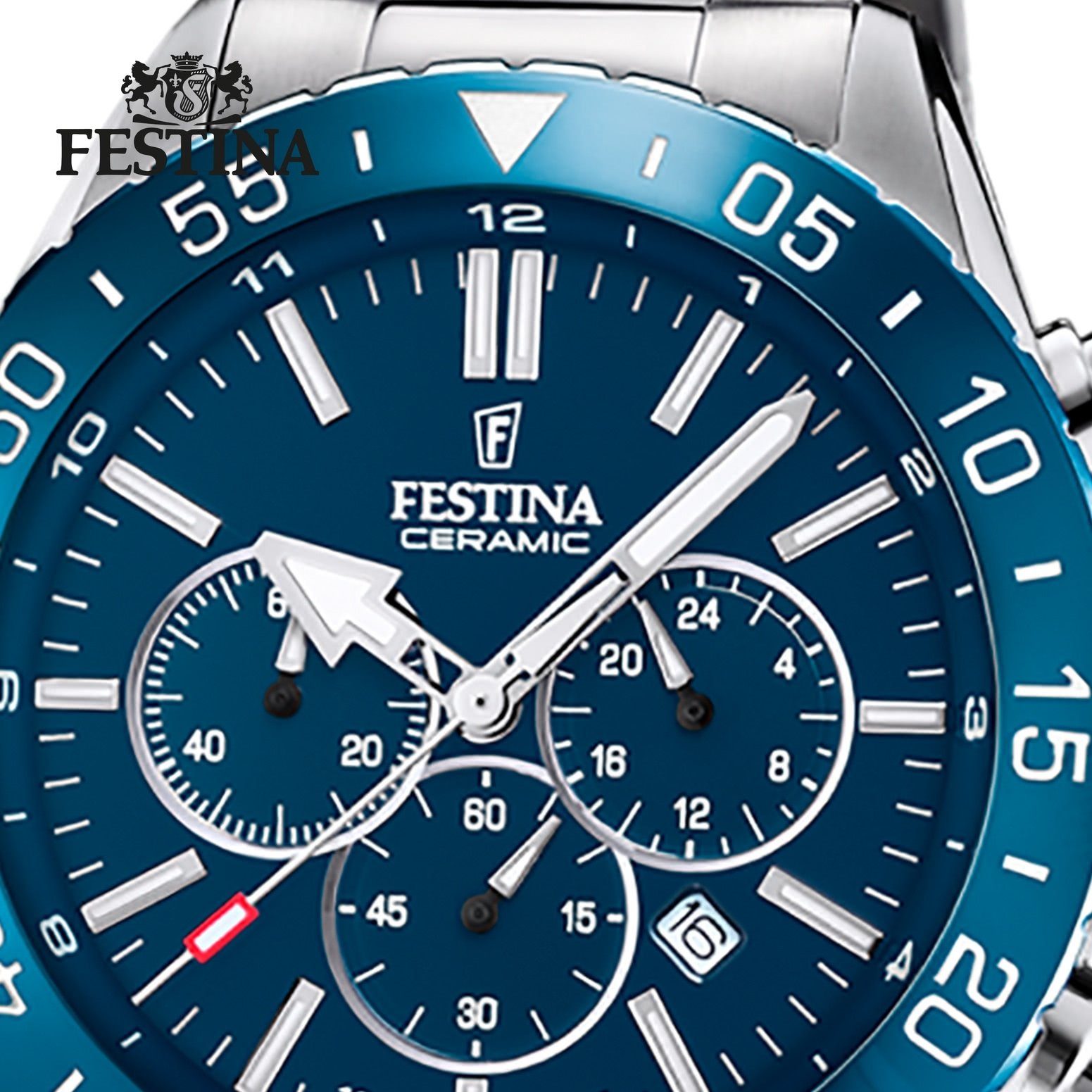 Festina Quarzuhr Festina Herrenuhr Keramik, (Analoguhr), Herren Armbanduhr rund, Edelstahlarmband silber, Fashion