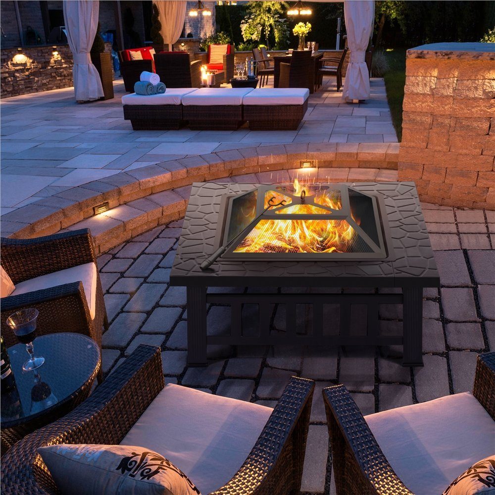 Yaheetech Fire Bowl, Fire Pit for Patio Tabletop Fireplace
