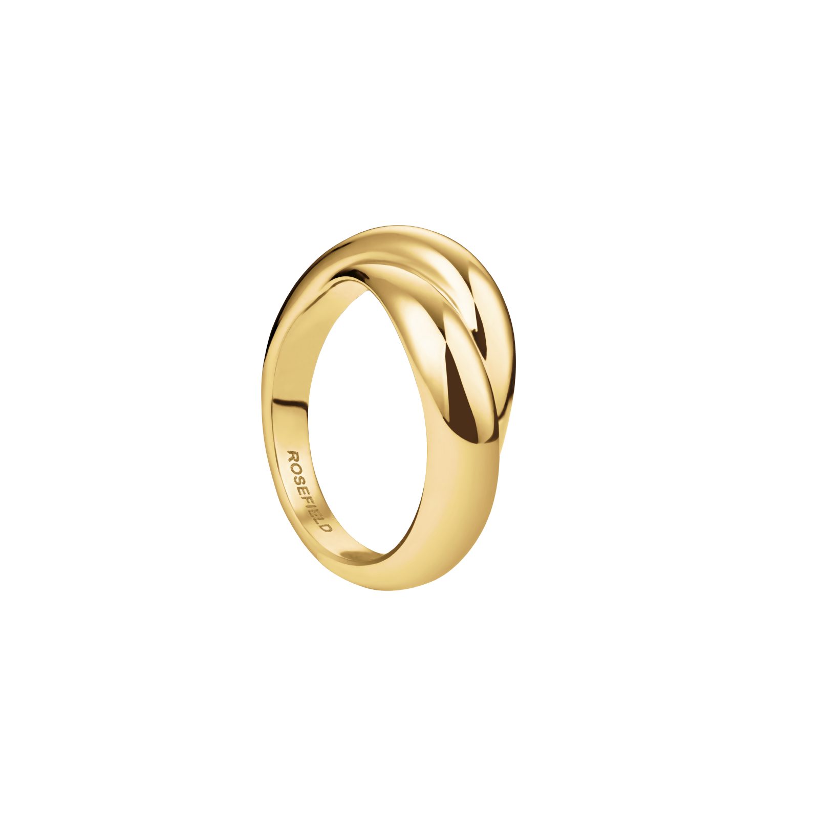 ROSEFIELD Fingerring ROSEFIELD Ring Gekreuzt Größe 52 Goldfarben