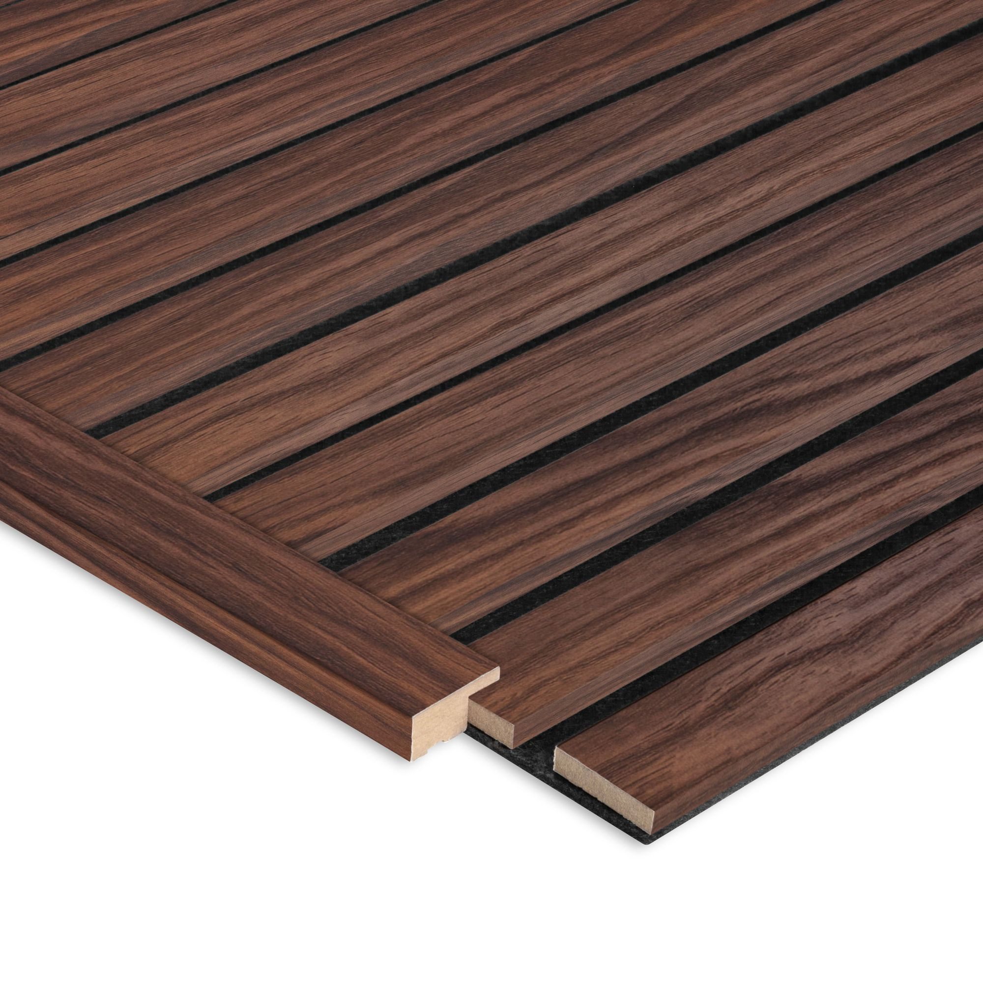 Hexim Wanddekoobjekt (Abschlussleiste 275x2,7cm passend für unsere Akustikpaneele - flexible Lamellenwand Holz MDF Wandpanelee Lamellenverkleidung Wandverkleidu – Bild 3 von 4