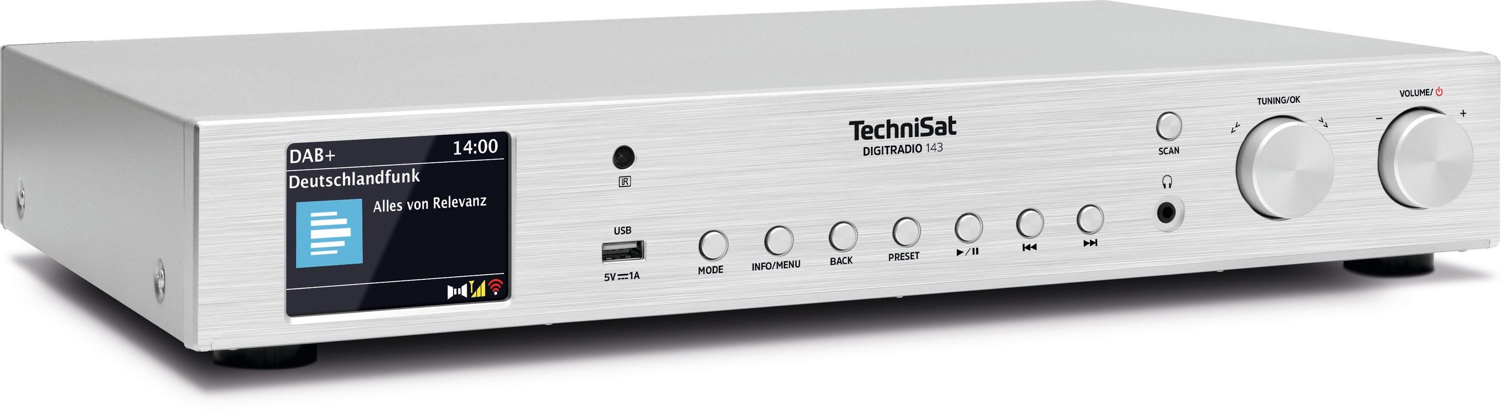TechniSat DIGITRADIO 143 (V3) Internet-Radio (Digitalradio (DAB), FM-Tuner mit RDS, Internetradio, DAB+ Digitalradio, UKW-Radio, Internetradio, Bluetooth, WLAN)