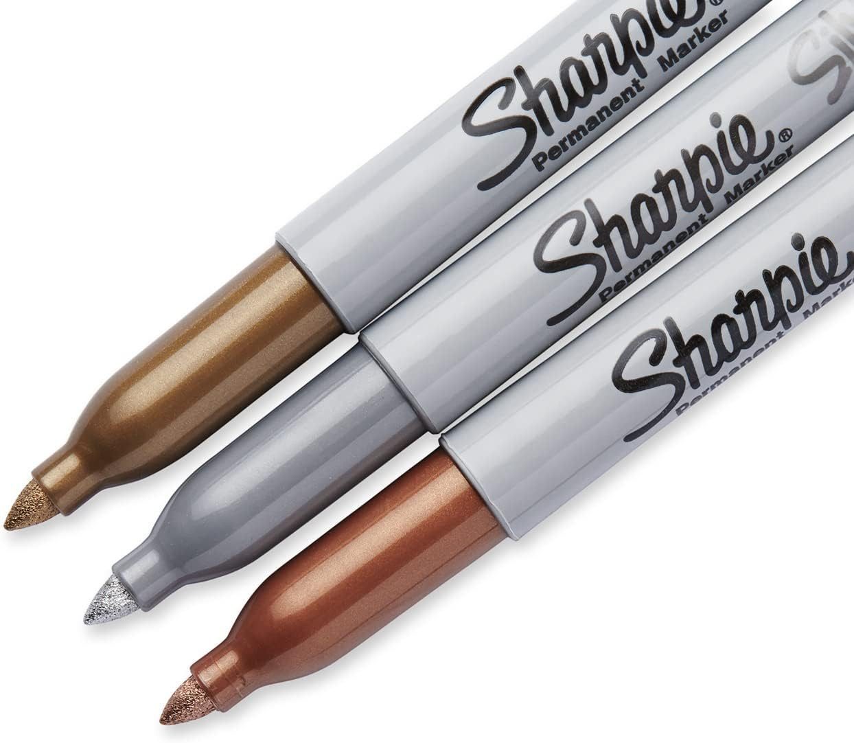 Sharpie Permanentmarker SHARPIE Metallic Permanentmarker, feine Spitze, 6 Stück