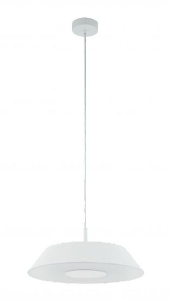 EGLO LED Pendelleuchte CARMAZANA Hängeleuchte weiss rund metall LED 17W Ø 45cm dimmbar, LED wechselbar, Warmweiß, dimmbar
