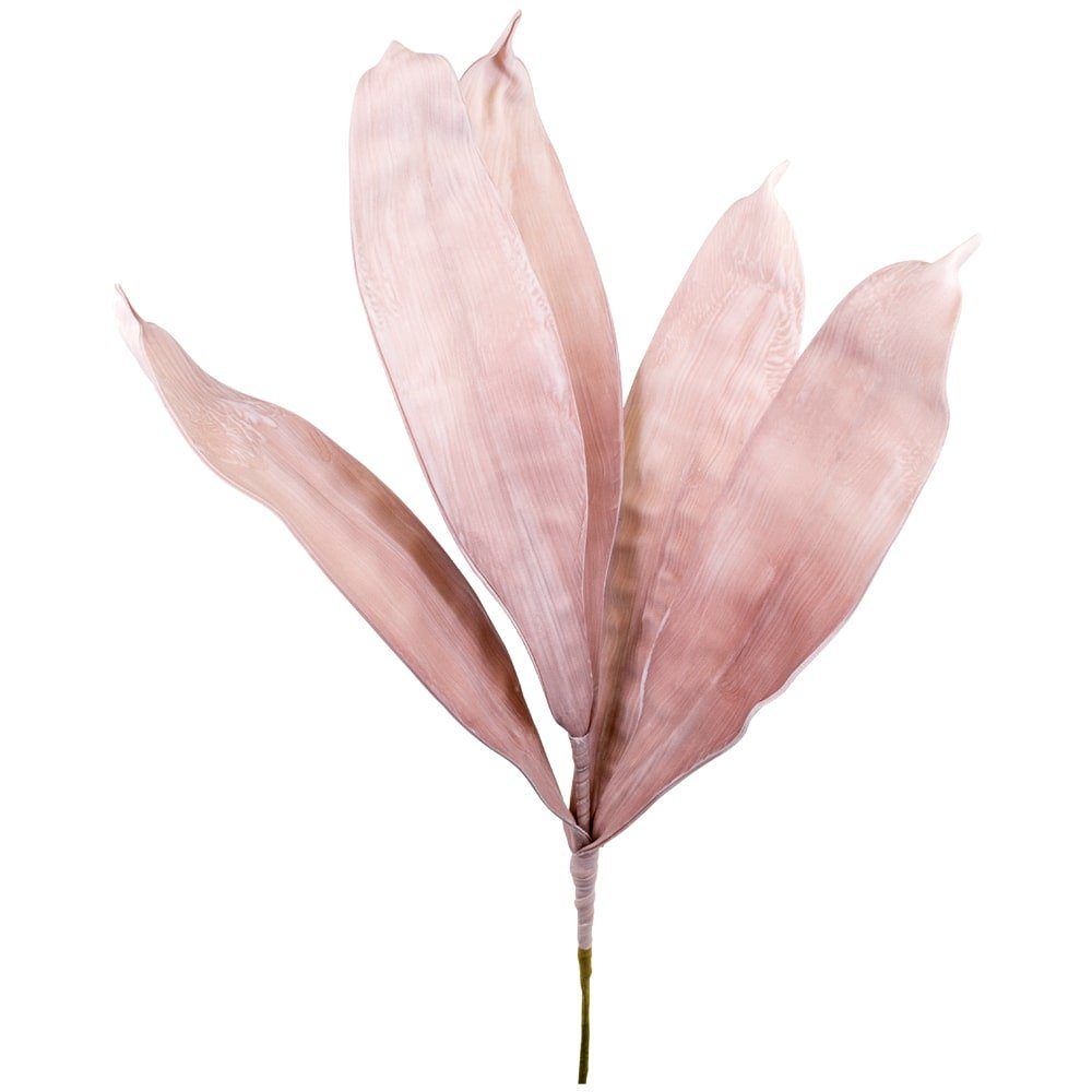 Kunstblume Künstlicher Zweig Palmblatt in rosa Pflanzen Deko 10x65 cm Palmblatt, matches21 HOME & HOBBY, Höhe 65 cm