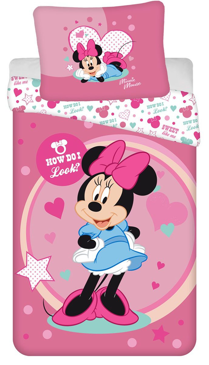 Kinderbettwäsche Minnie Mouse, Disney, Polyester, 2 teilig