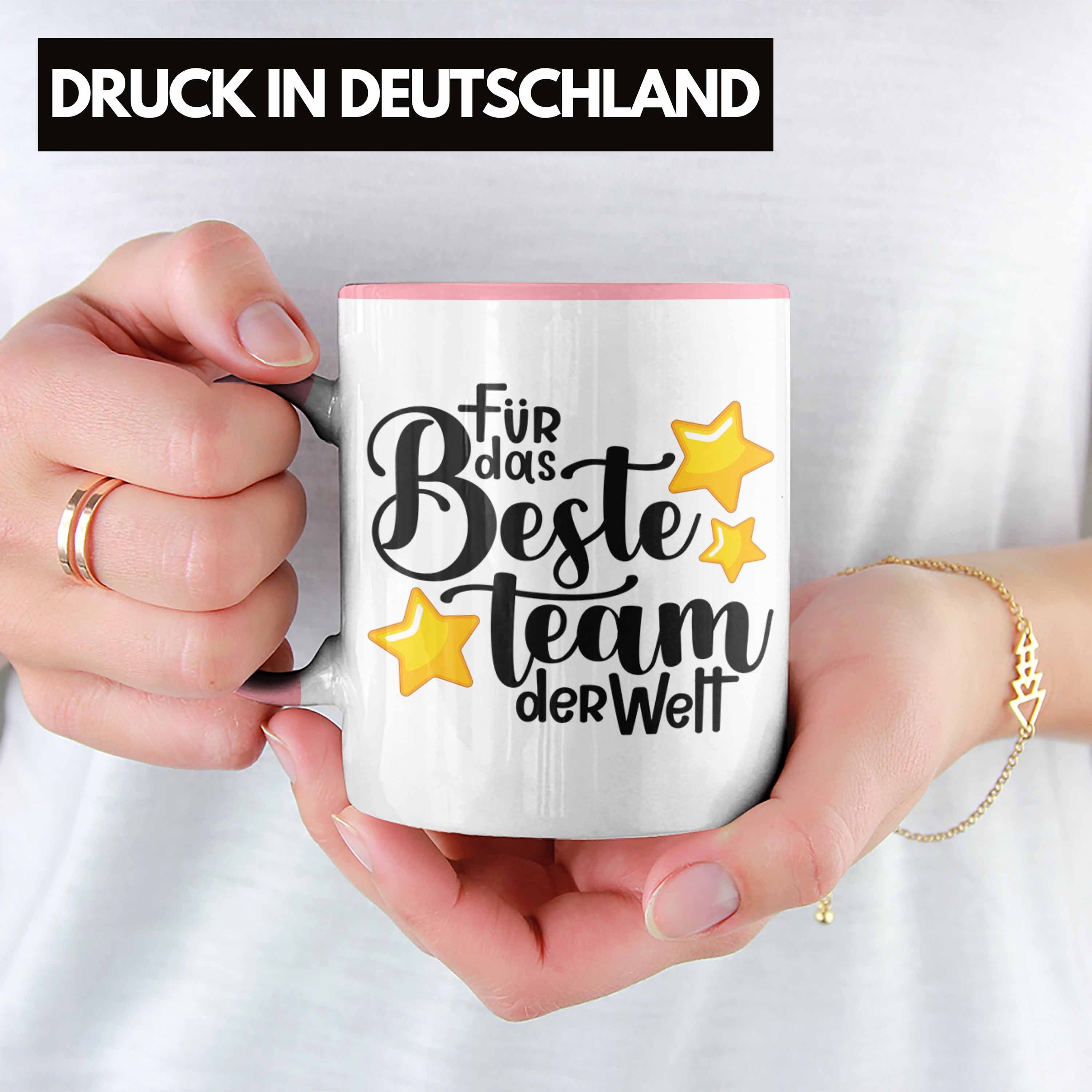 Geschenk Rosa Lustige Teammitglied Team Trendation Tasse Tasse Angestellte Geschenkidee Arbe