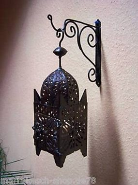 Marrakesch Orient & Mediterran Interior Windlicht Marokkanische Laterne Frane 42cm, orientalisches Windlicht, Marokkanische Metalllaterne für draußen als Gartenlaterne, oder Innen als Tischlaterne, Marokkanisches Gartenwindlicht (1 St), Handarbeit