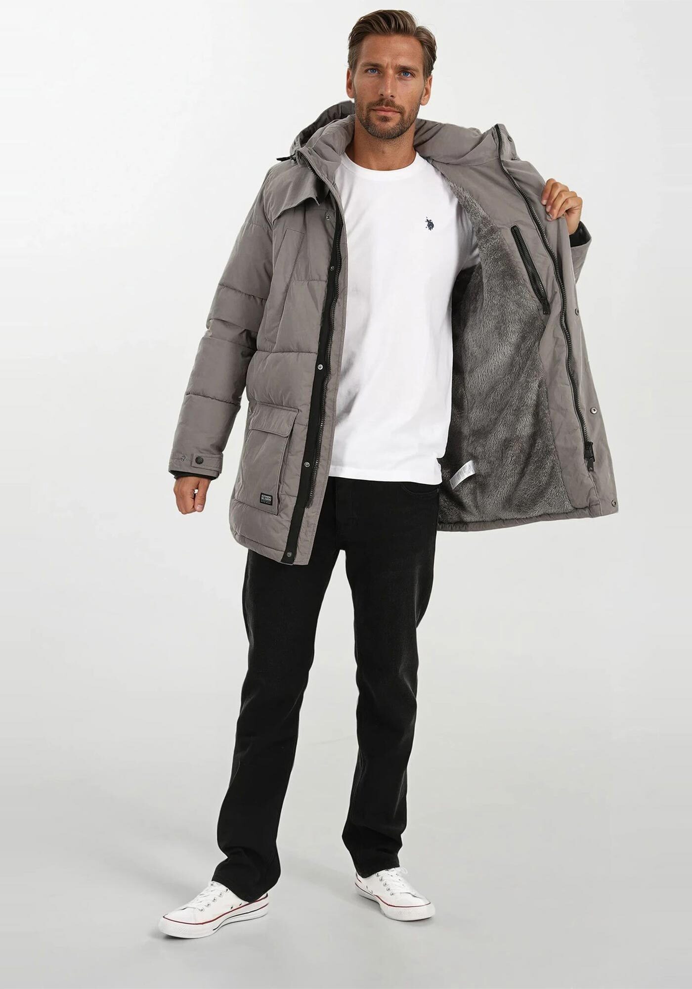 Alessandro Salvarini Winterjacke ASArtiika innen mit warmem Teddyfell