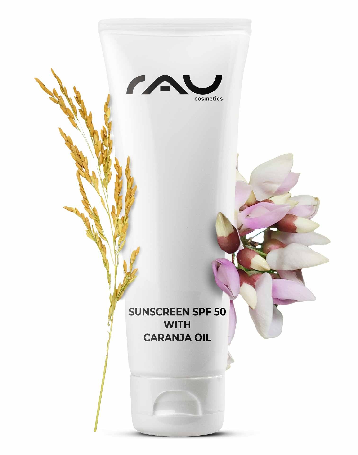 RAU Cosmetics Sonnenschutzcreme Sunscreen SPF 50 with Bio Caranja Oil