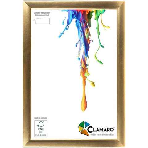 Clamaro Bilderrahmen, Bilderrahmen Gold Neo Collage nach Maß modern Holz