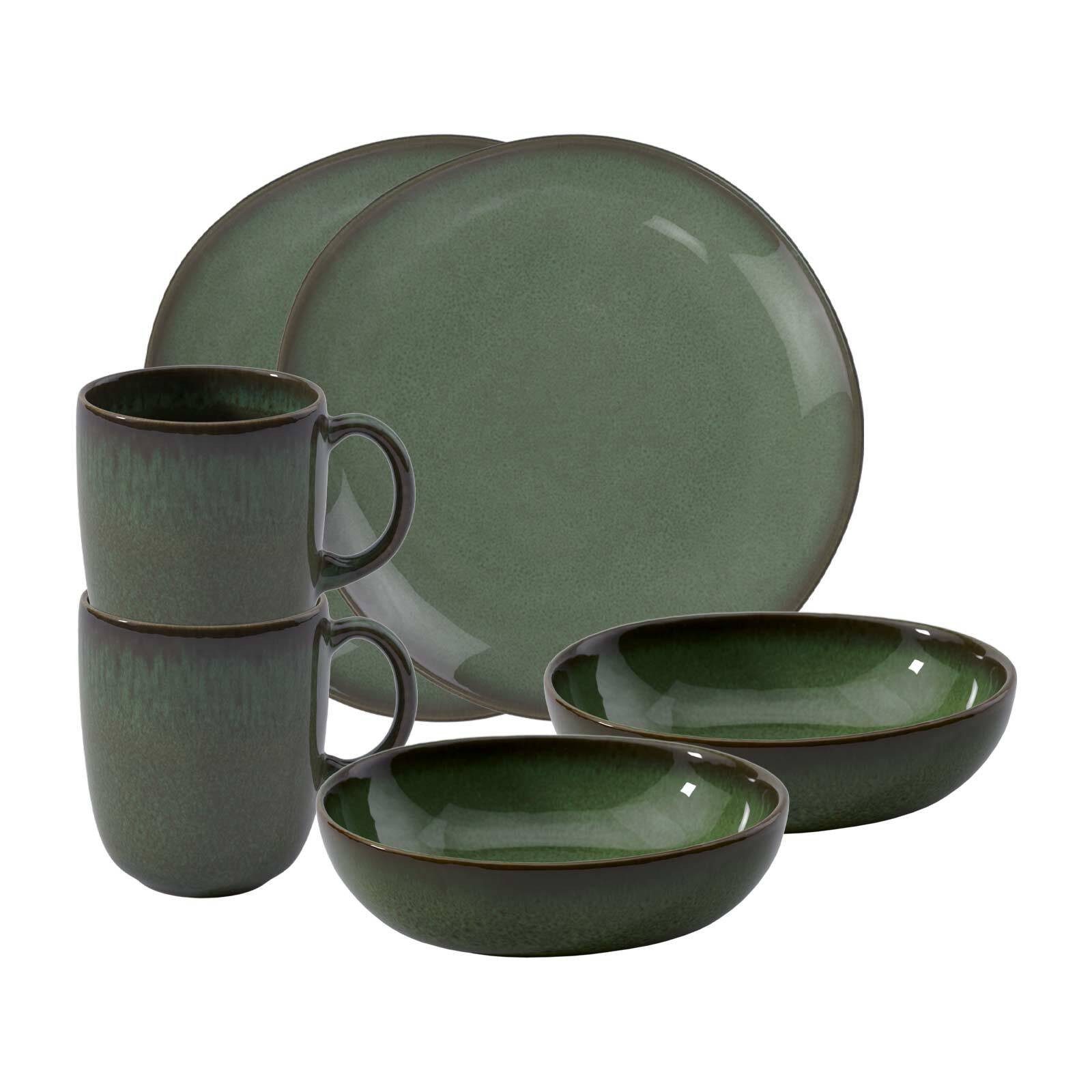 like. by Villeroy & Boch Kombiservice Lave Frühstücks-Set 6er Set (6-tlg), Steingut