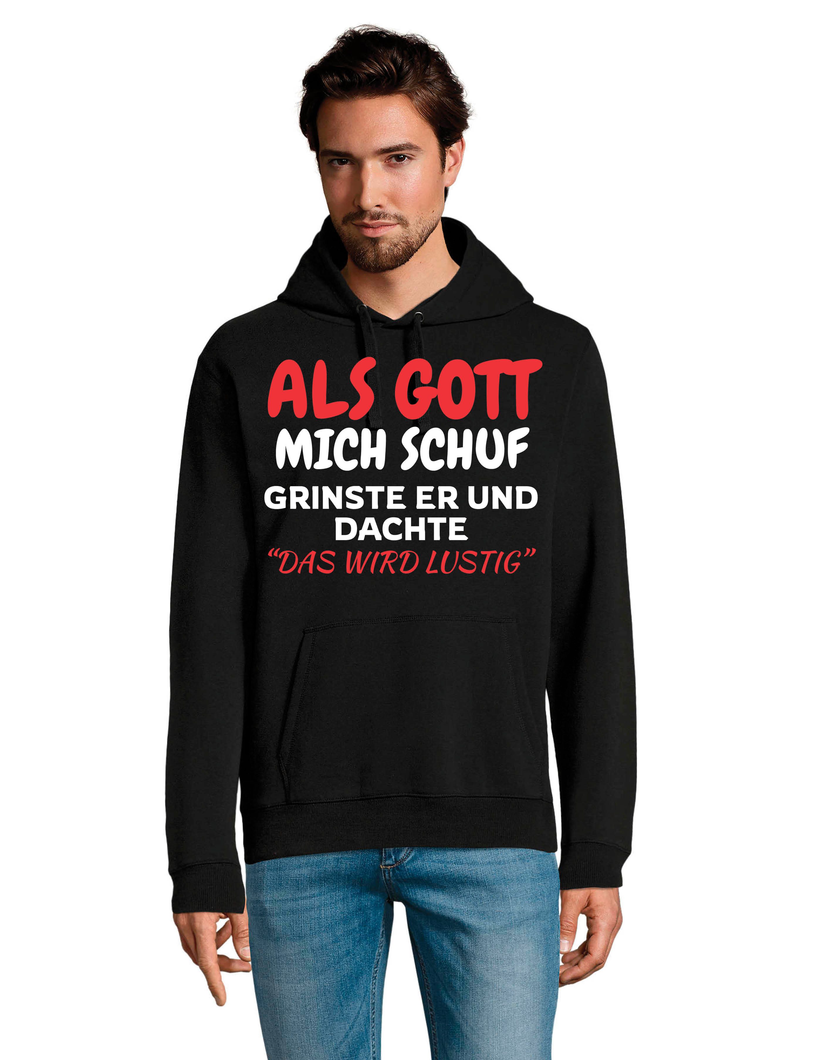 Youth Designz Kapuzenpullover Als Gott mich Schuf: Herren Hoodie Pullover m günstig online kaufen