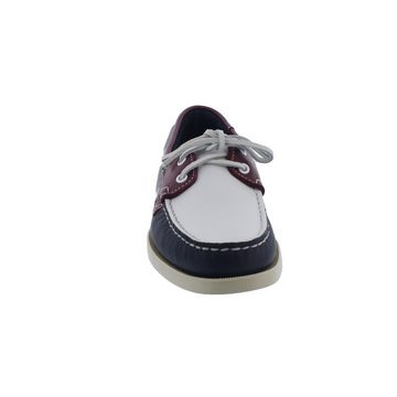 Sebago Spinnaker, Full-Grain Leather (Glattleder), Navy-Red-White, Men 70001 Bootsschuh