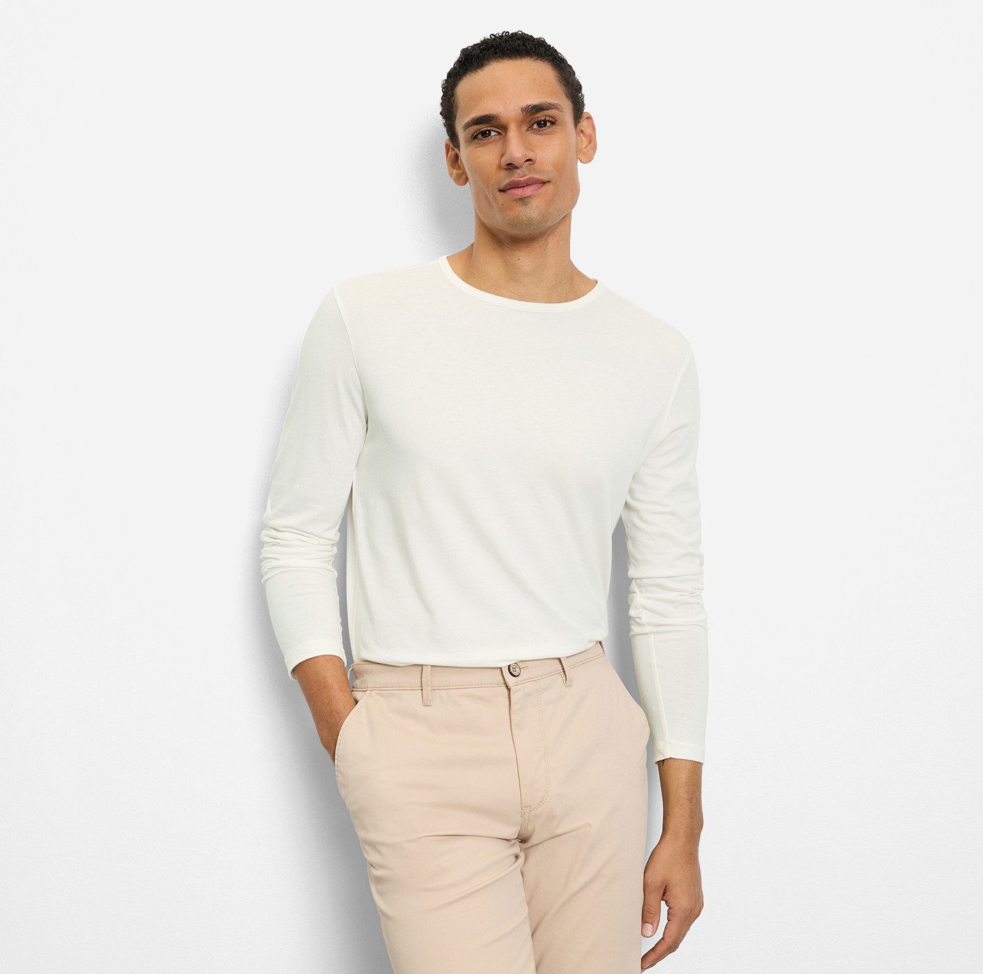 OLYMP Longsleeve Single Jersey, unifarben, regular fit, Rundhals, casual günstig online kaufen