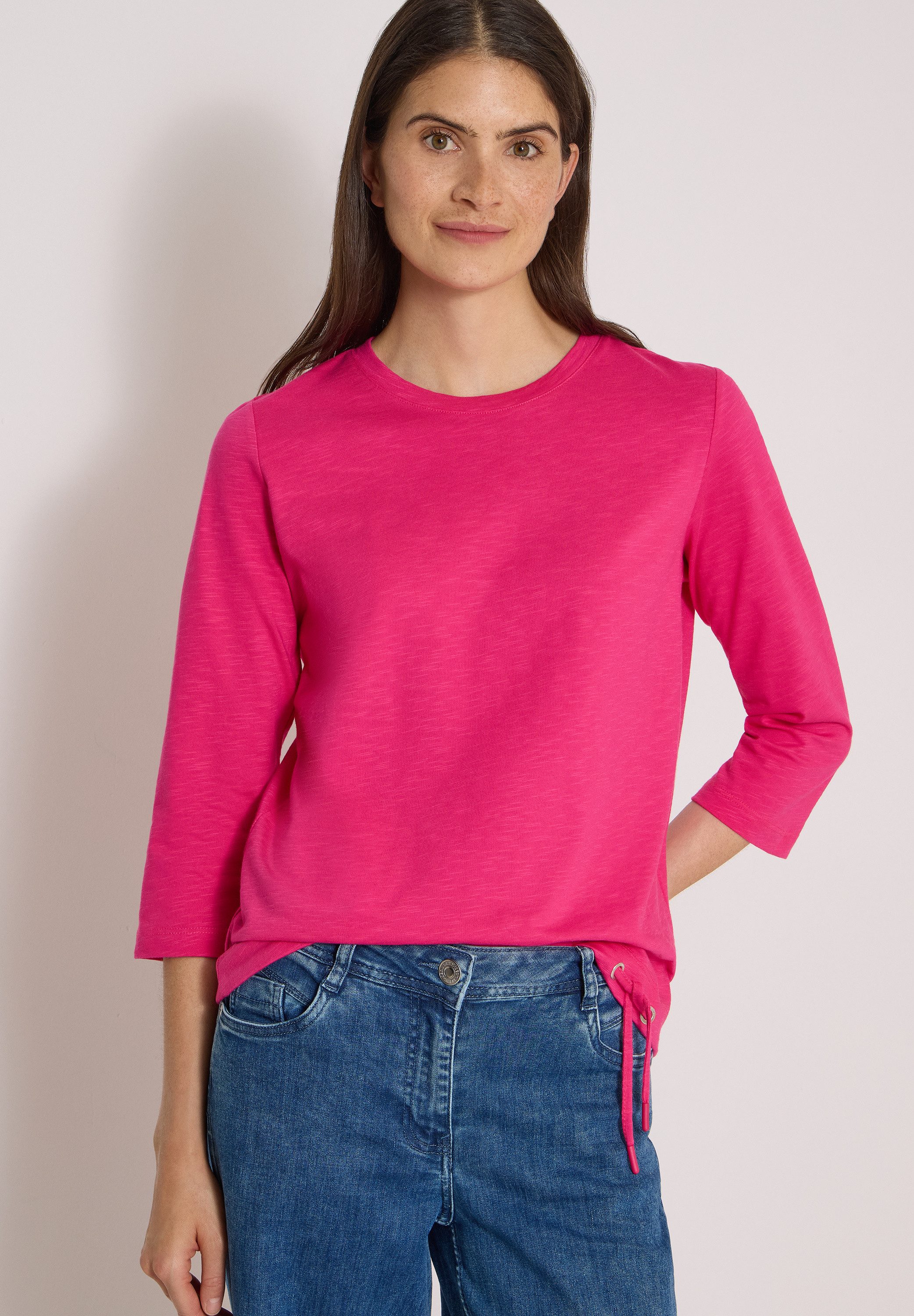 CECIL 3/4-Arm-Shirt in Unifarbe