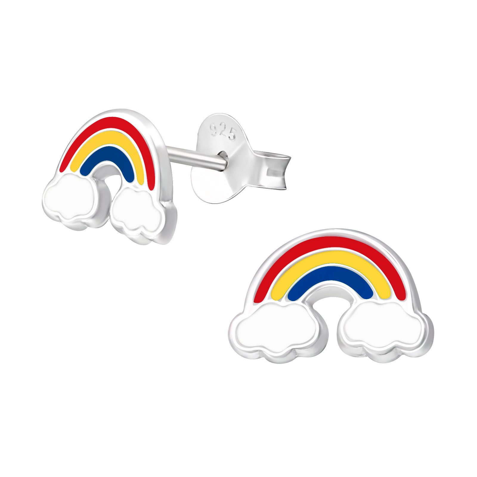 Ohrring-Set Regenbogen Kinder Ohrringe 925 Silber Ohrstecker