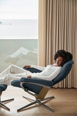 Stressless® Relaxsessel Mayfair (Set, Relaxsessel mit Hocker), mit Hocker, mit Cross Base, Größe S, M & L, Holzakzent Eiche