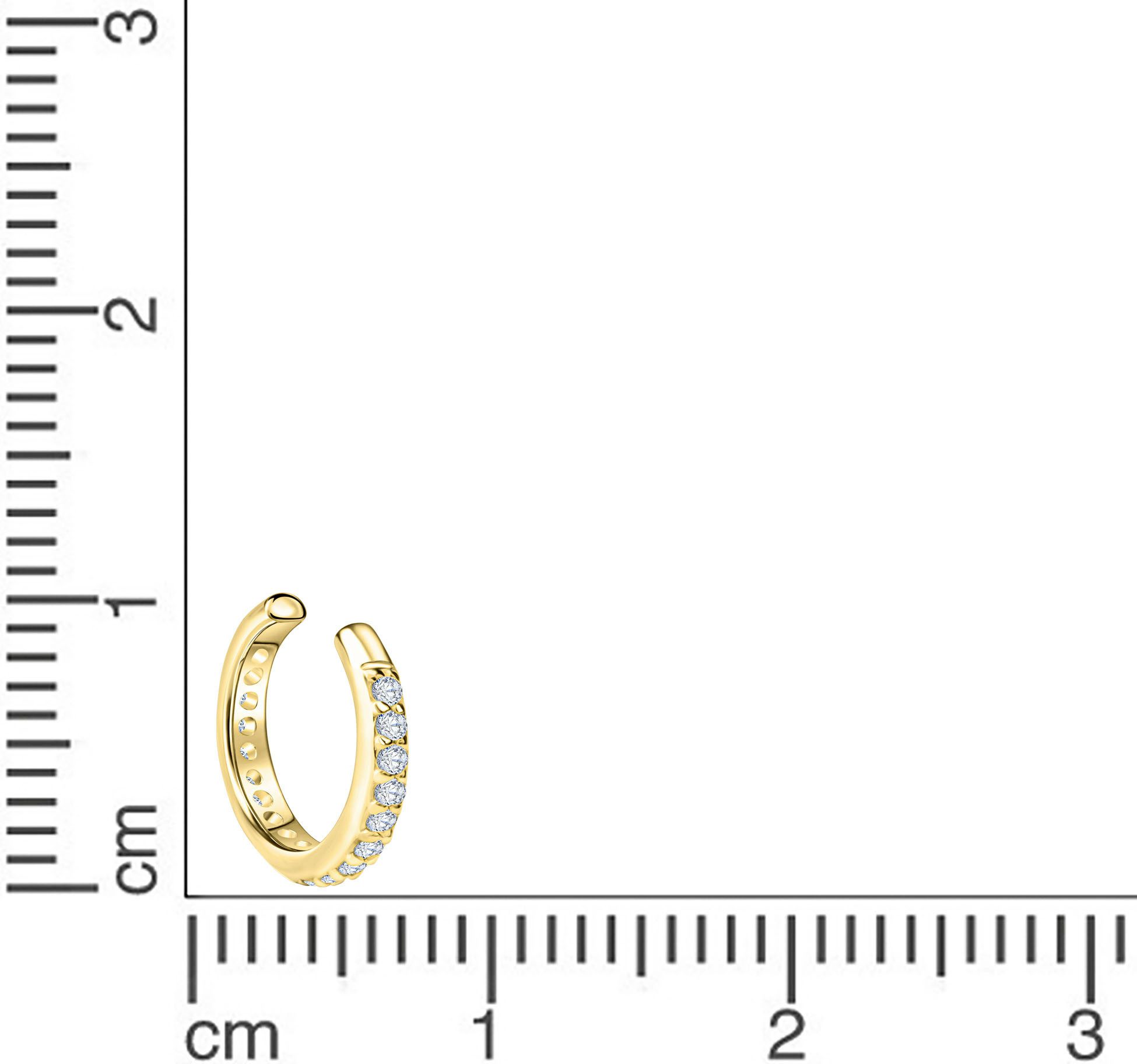 Firetti Ohrklemme Schmuck Geschenk, Ohrring, Silber 925, mit Zirkonia (synth)
