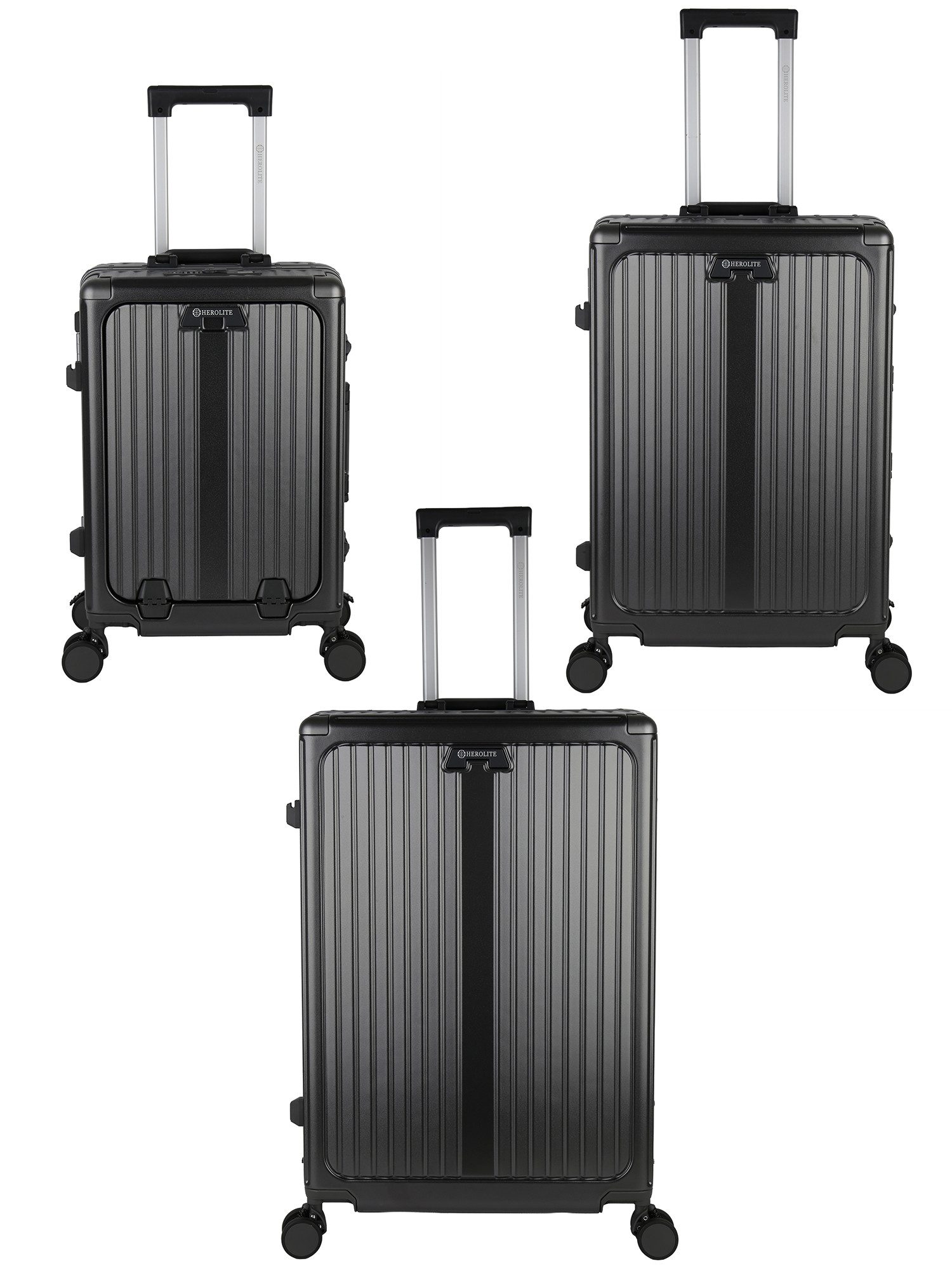 VAN HILL Kofferset 842209-Set, 4 Rollen, Herolite Premium Hartschalen Kofferset 3-teilig mit TSA-Schloss