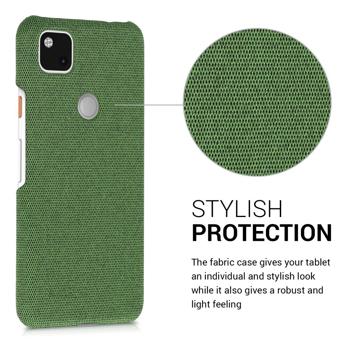 kwmobile Handyhülle kwmobile Schutzhülle kompatibel mit Google Pixel 4a - Hülle - Stoff, Hülle für Google Pixel 4a - Stoff Cover Case im Design