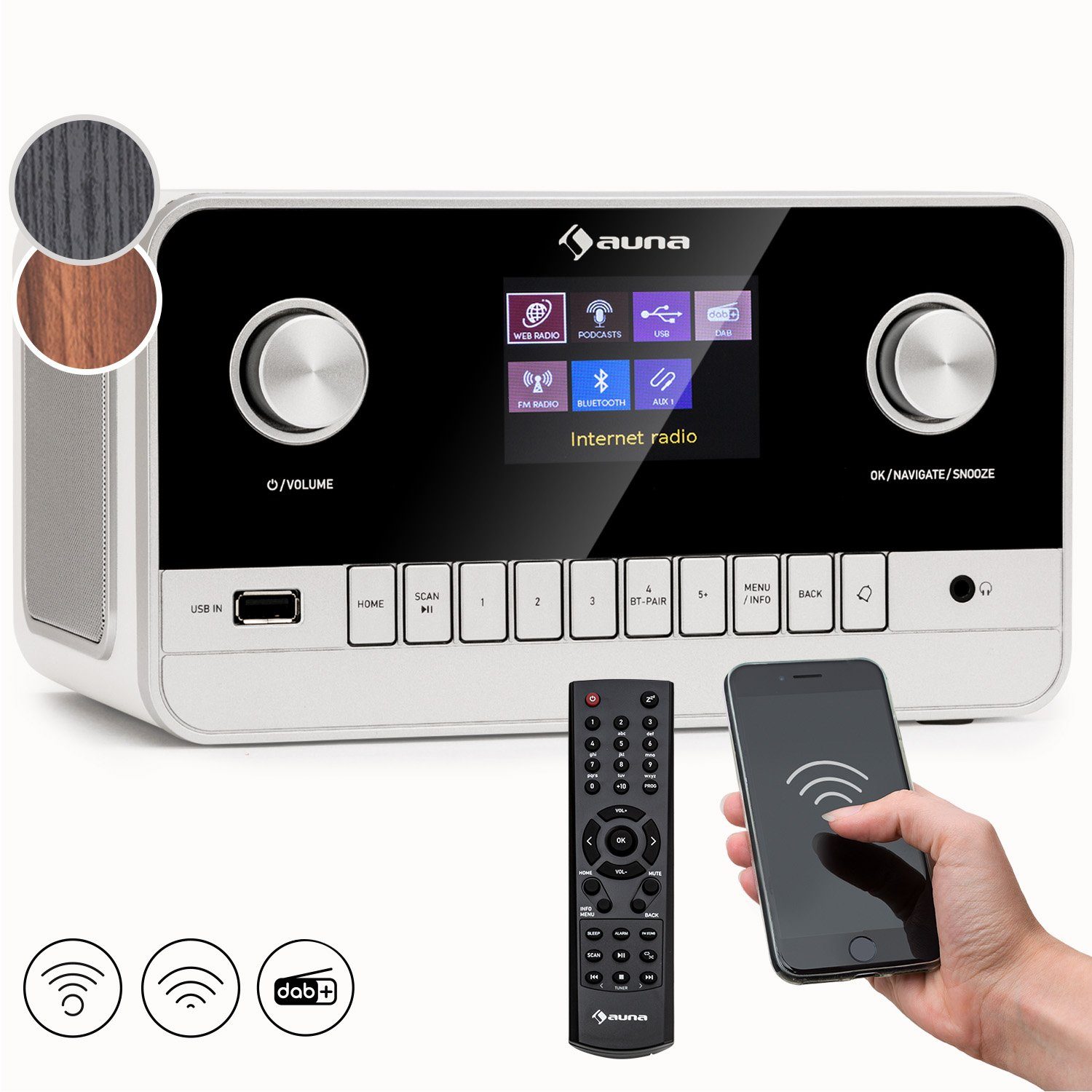 Auna Connect 100 MKII Radio (DAB+;UKW, 10 W) Weiß