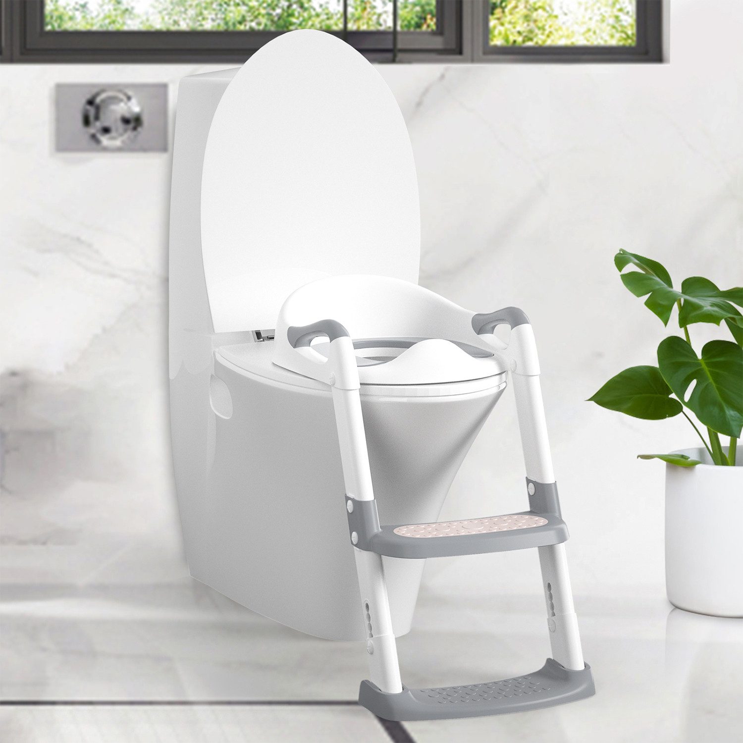 Toilettentrainer Toilettensitz Kinder mit Treppe,Toilettensitz Kinder