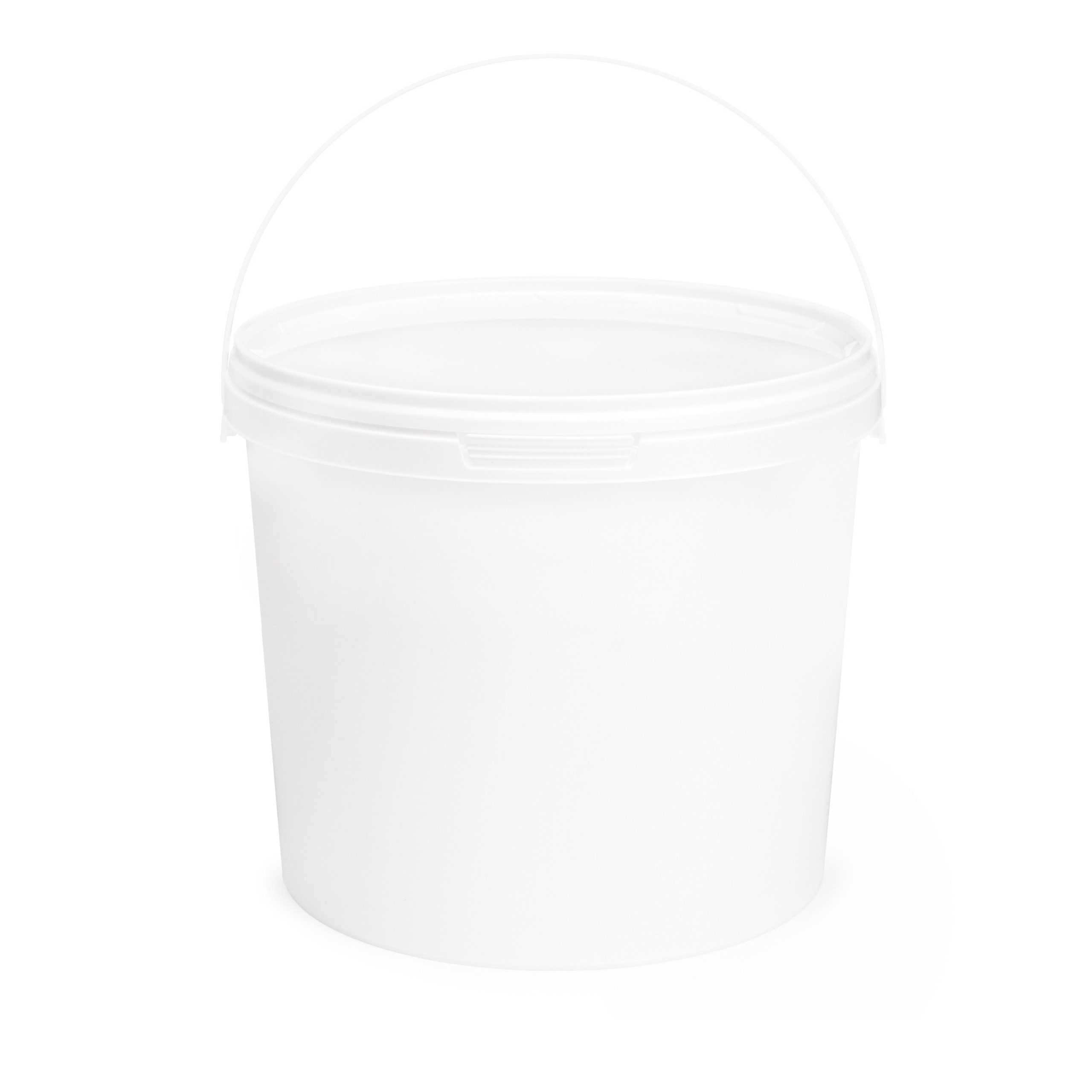 Garronda Putzeimer Eimer mit Deckel Weiß GD-0071, (1-tlg), für Lebensmittel und Chemikalien