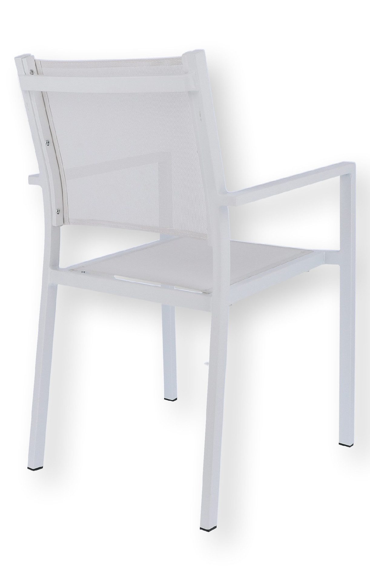 Fiam Stuhl Aria Aluminium und Textilene, Weiß