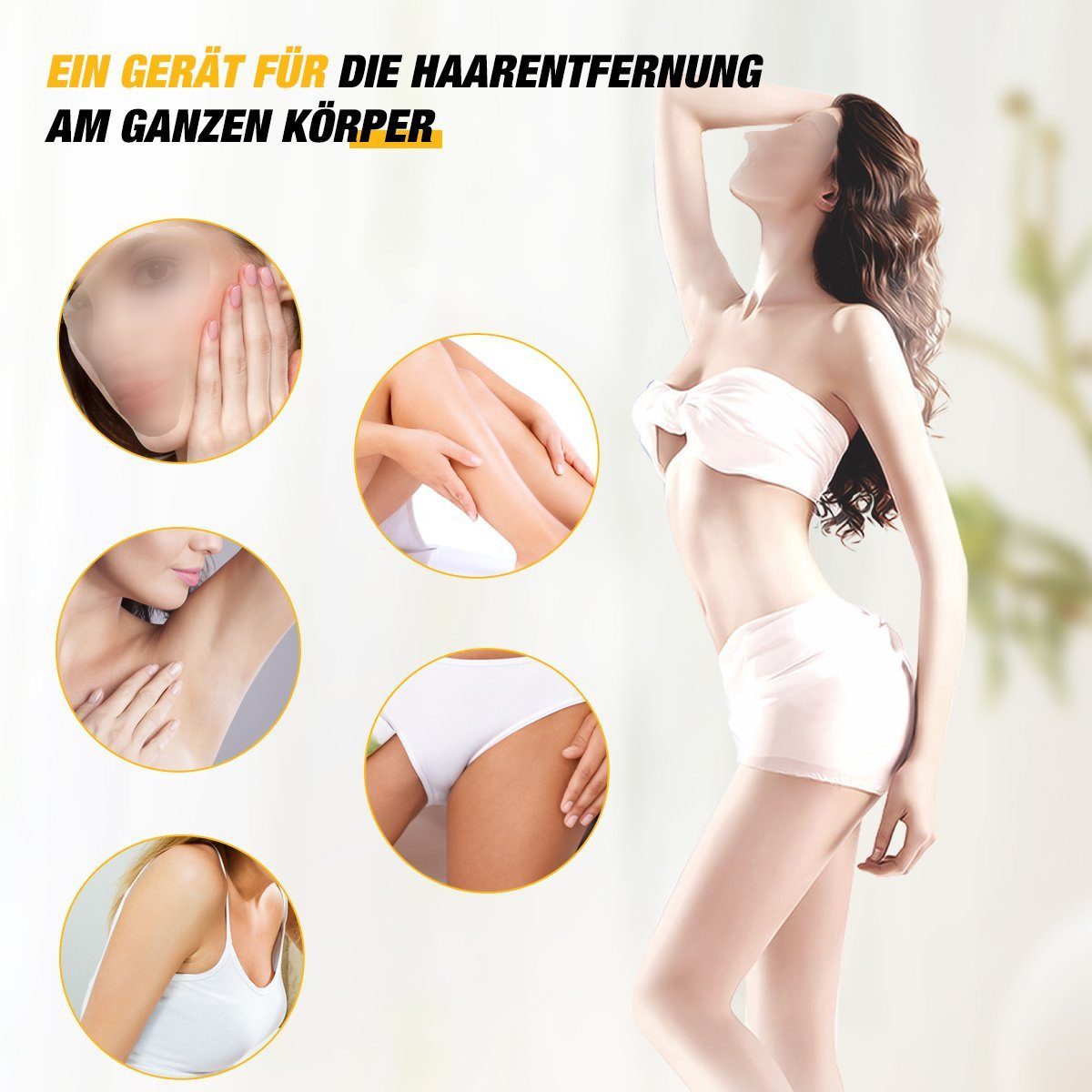 oyajia IPL-Haarentferner Haarentfernungsgerät IPL-Epilierer zur dauerhaften Für Männer Frauen, 999,999 Lichtimpulse, 5 Energiestufen und 2 Flash-Modi, Schmerzfreie Haarentfernungsgerät für Achseln, Gesicht, Bikinizone