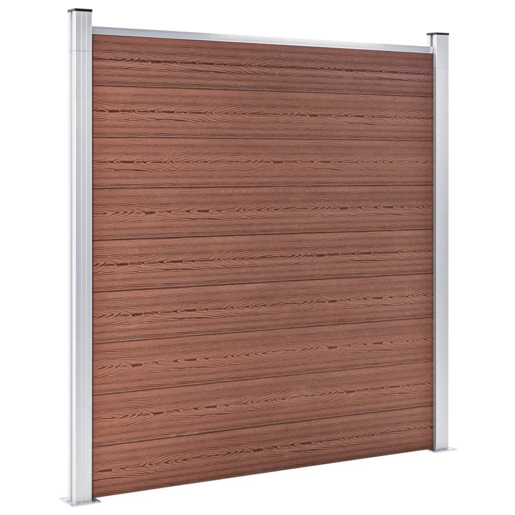 vidaXL Gartenzaun Gartenzaun WPC 1737x186 cm Braun, (1-St)