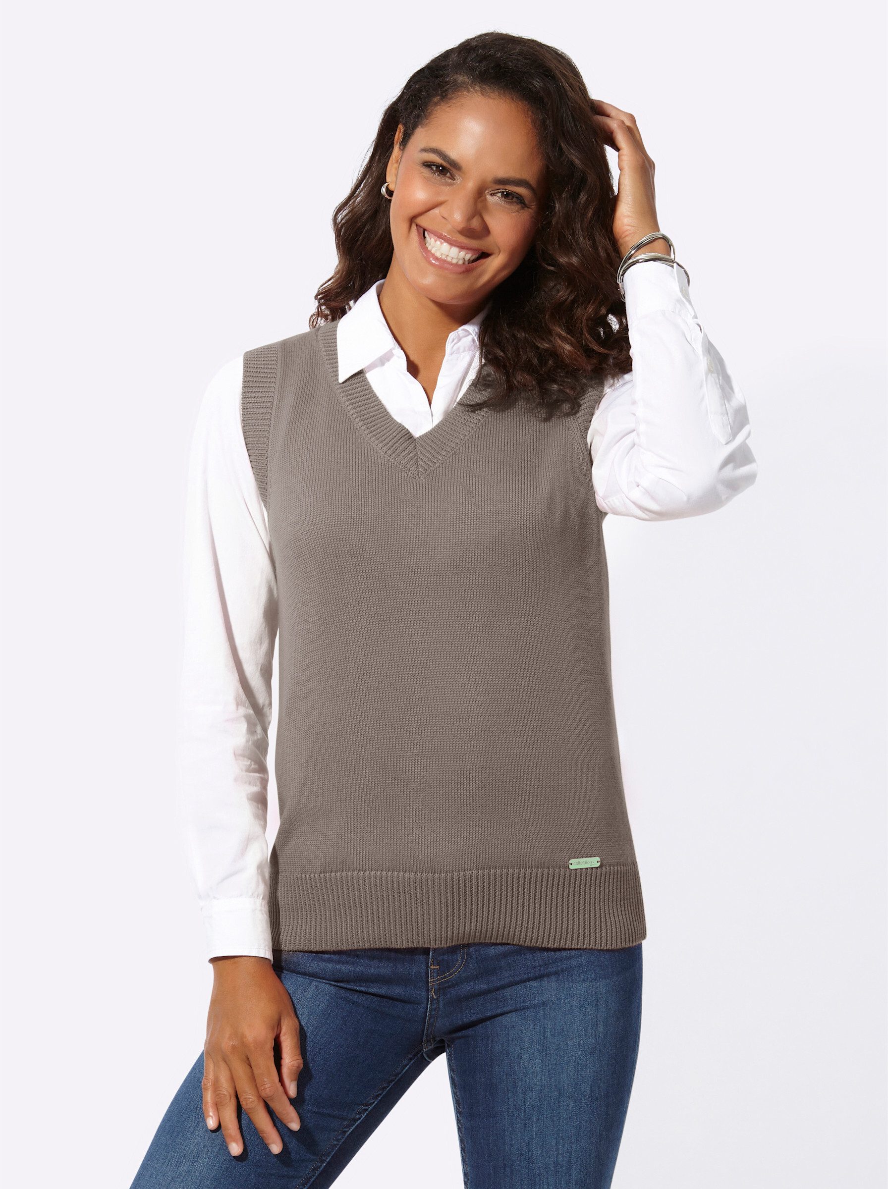 Witt Strickpullover Pullunder Ärmellos Jersey